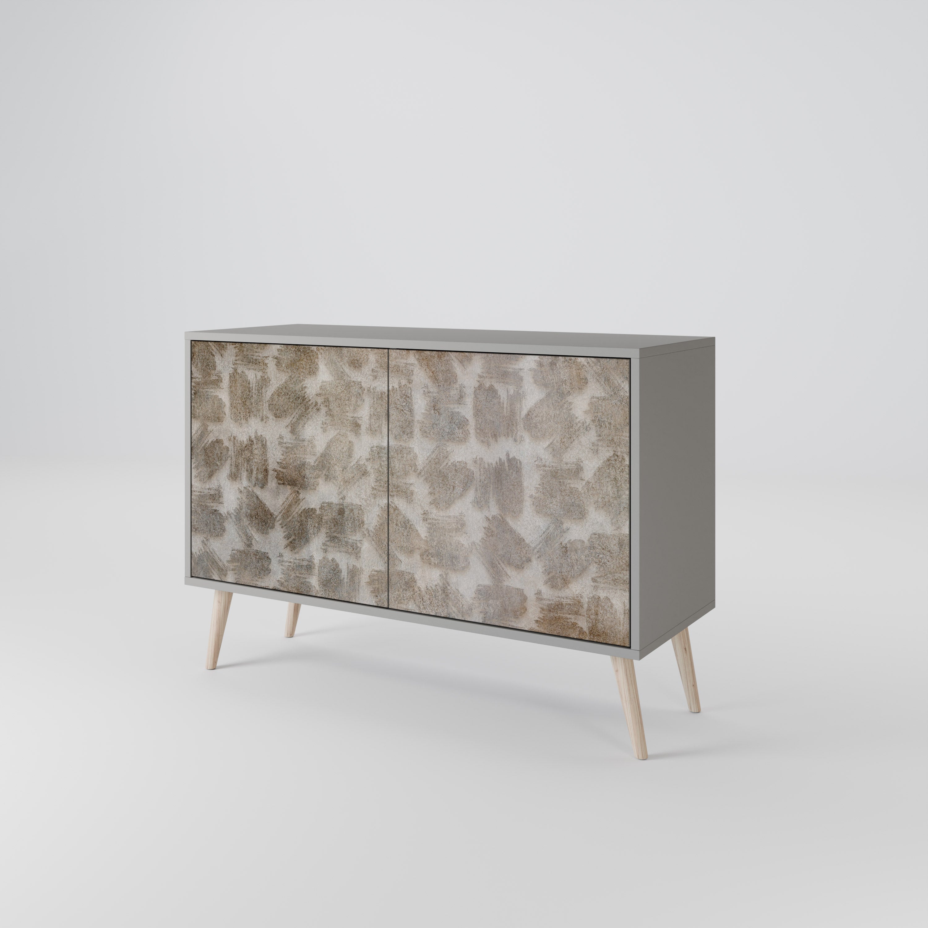 SLIGHTLY BLURRED Sideboard mit 2 Türen in Grau