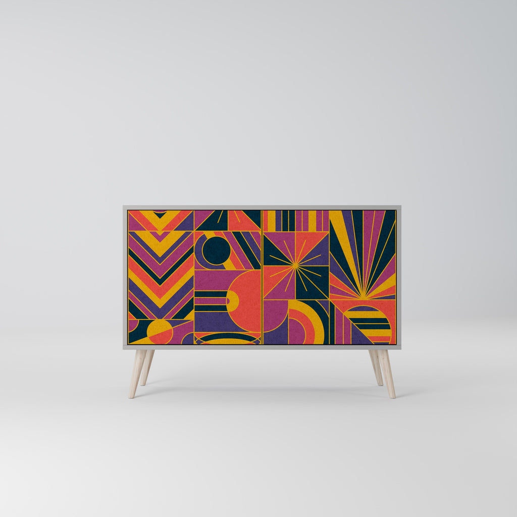 ELECTRIC PATTERNS Sideboard mit 2 Türen in Grau