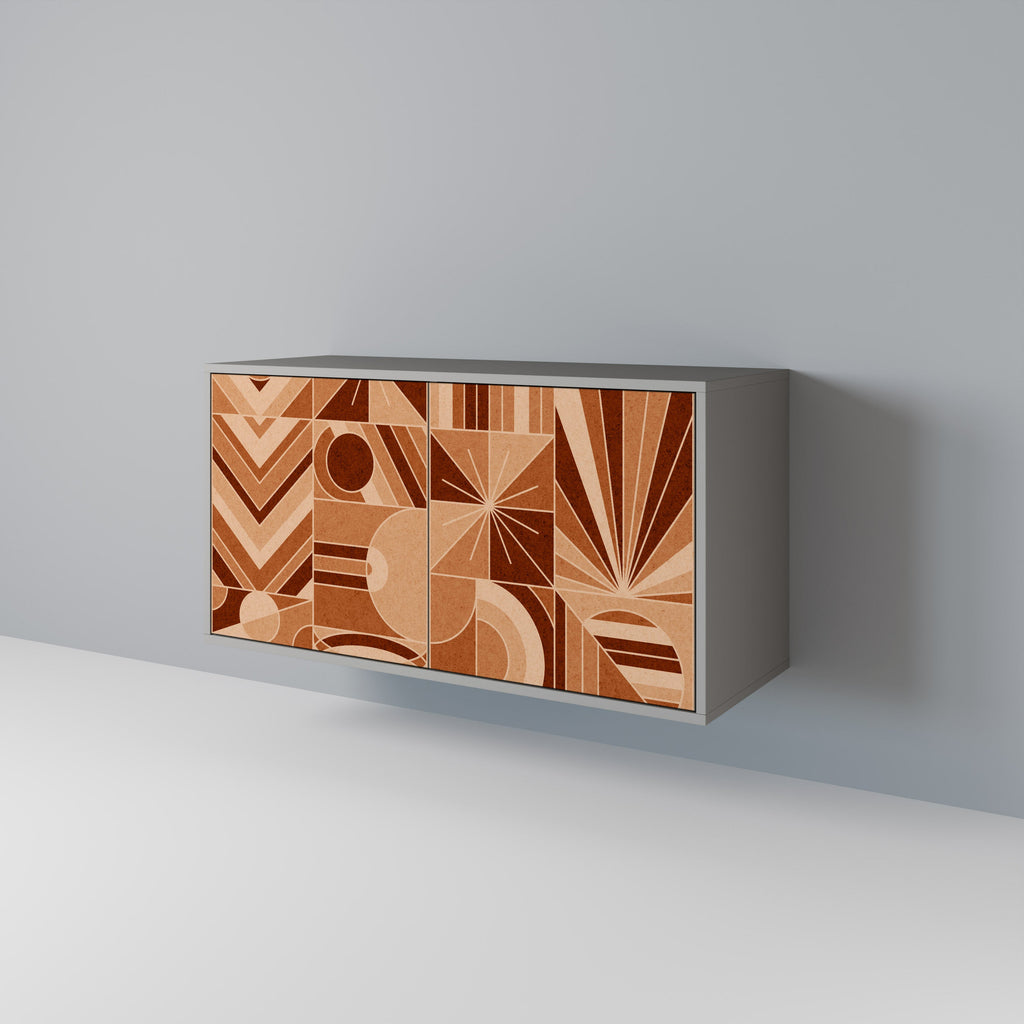 PRISM MOSAIC Sideboard mit 2 Türen in Grau