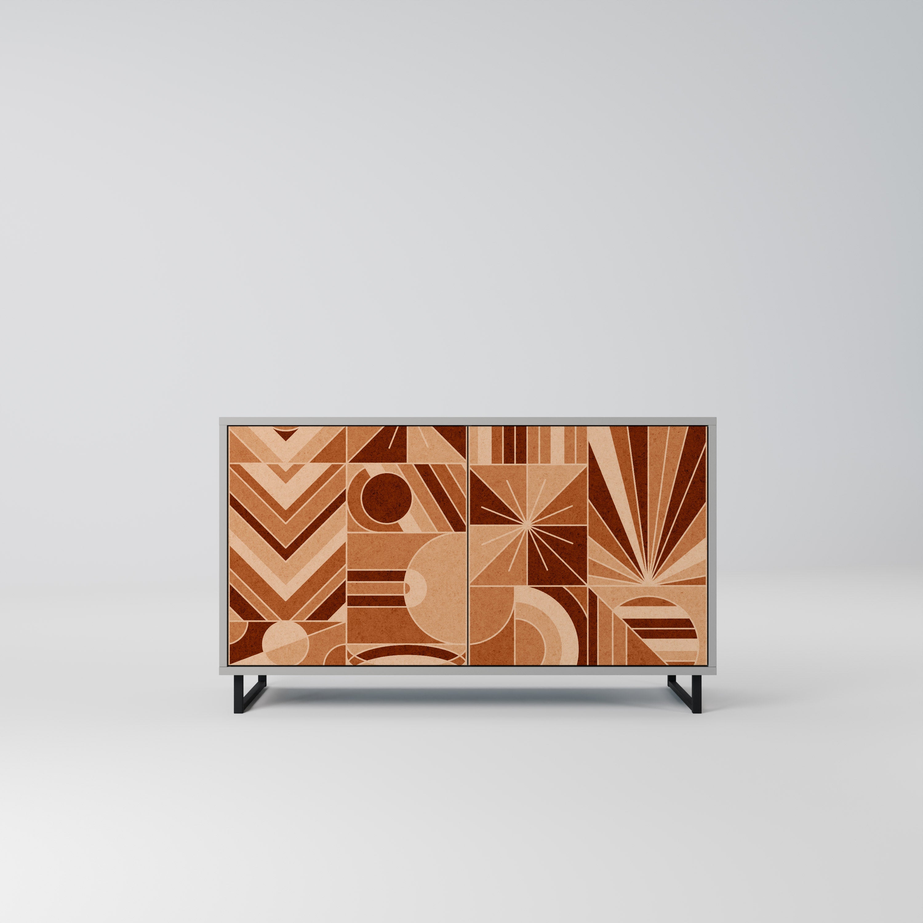 PRISM MOSAIC Sideboard mit 2 Türen in Grau
