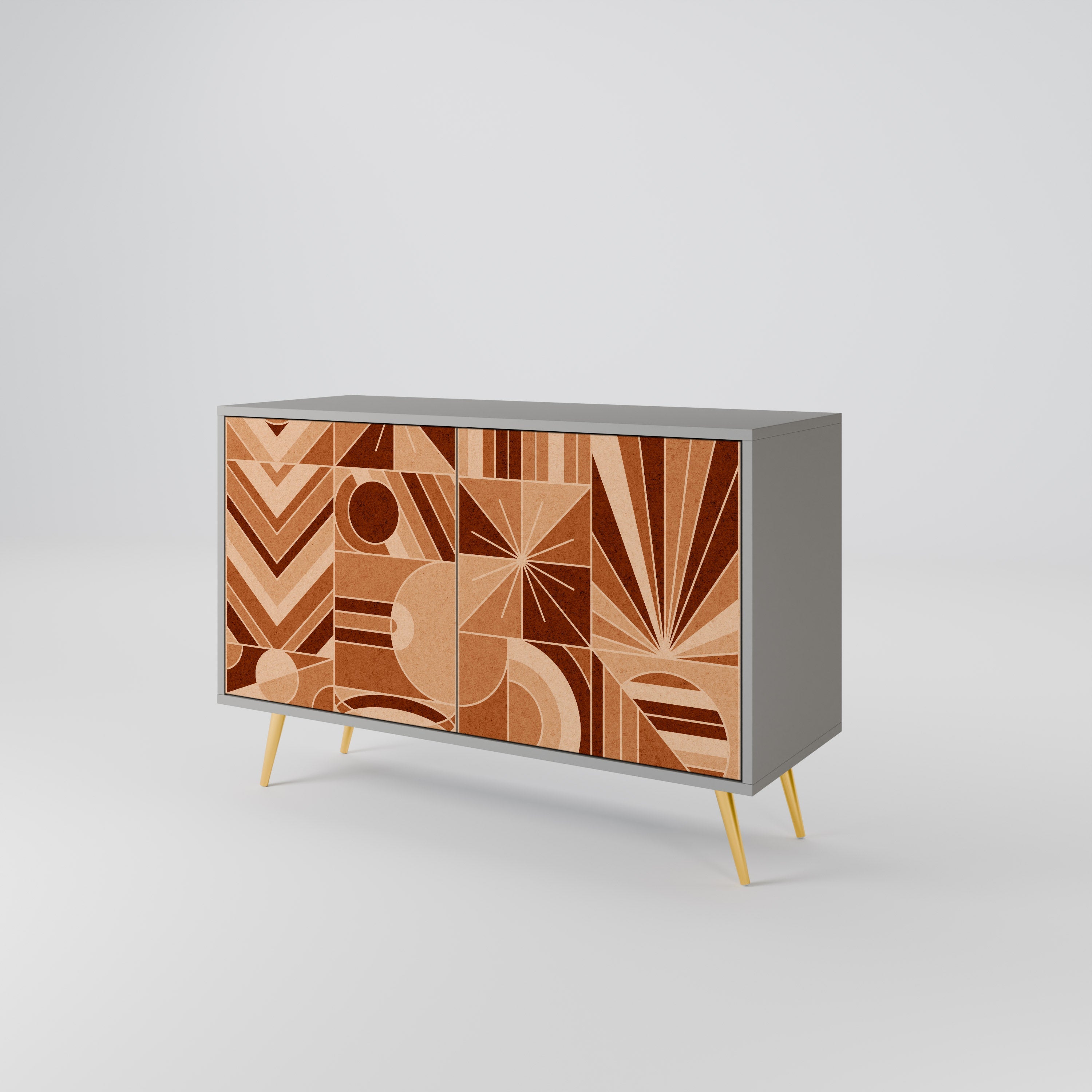 PRISM MOSAIC Sideboard mit 2 Türen in Grau