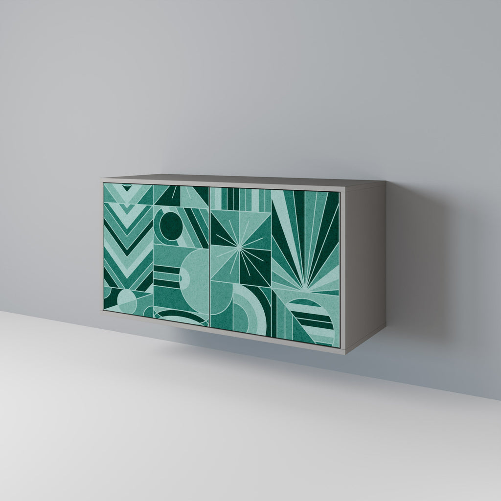 HARMONIC GRID Sideboard mit 2 Türen in Grau