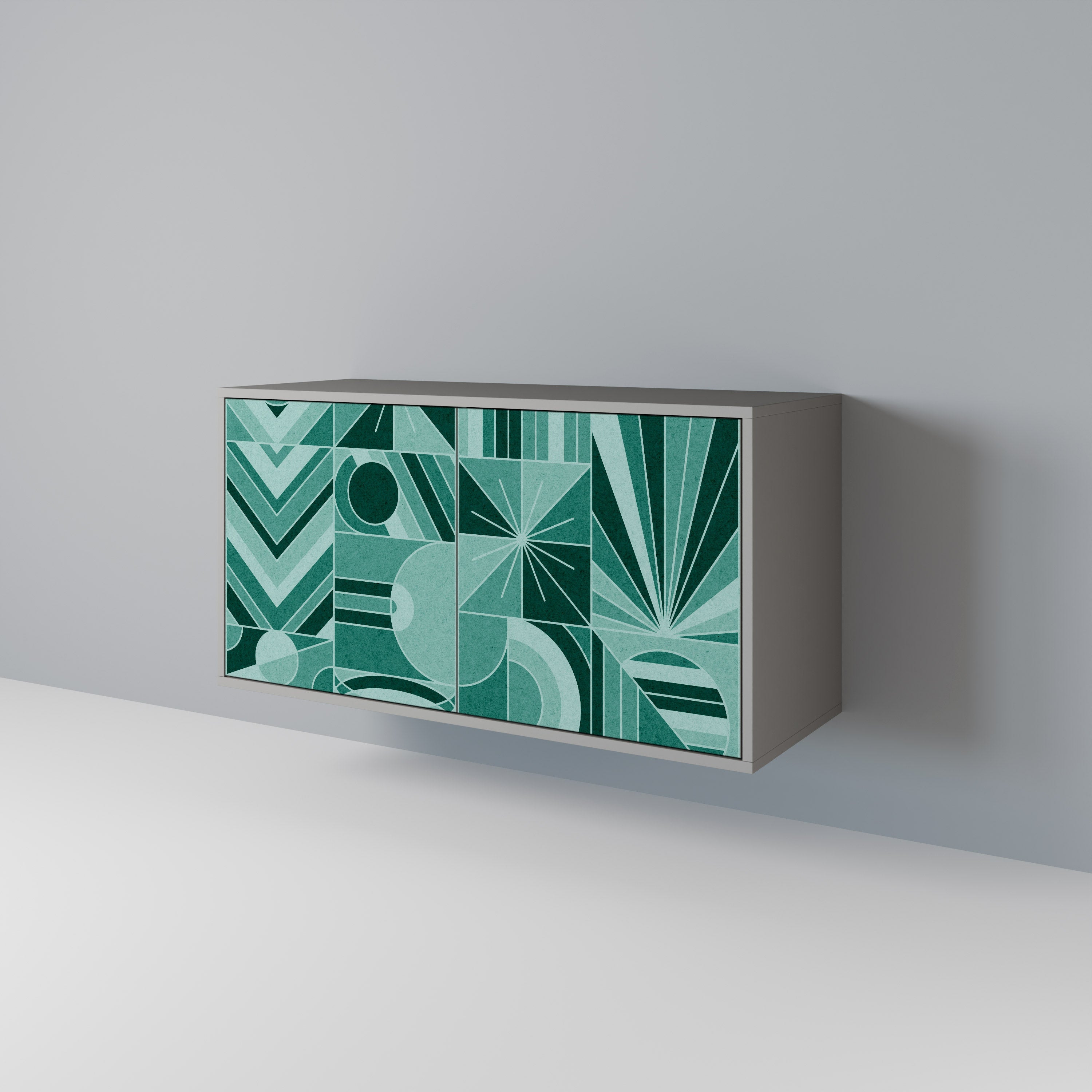 HARMONIC GRID Sideboard mit 2 Türen in Grau