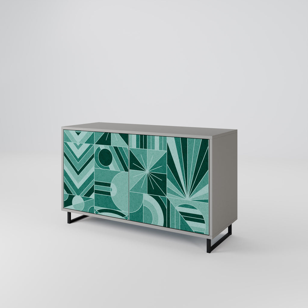 HARMONIC GRID Sideboard mit 2 Türen in Grau