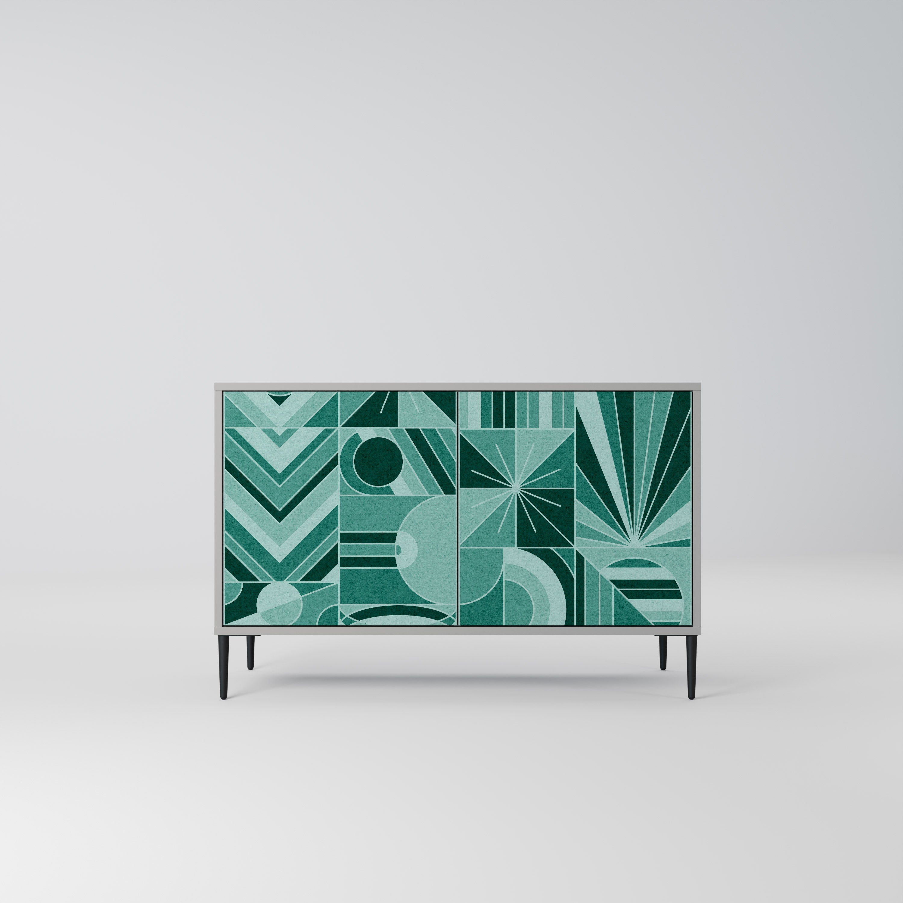 HARMONIC GRID Sideboard mit 2 Türen in Grau