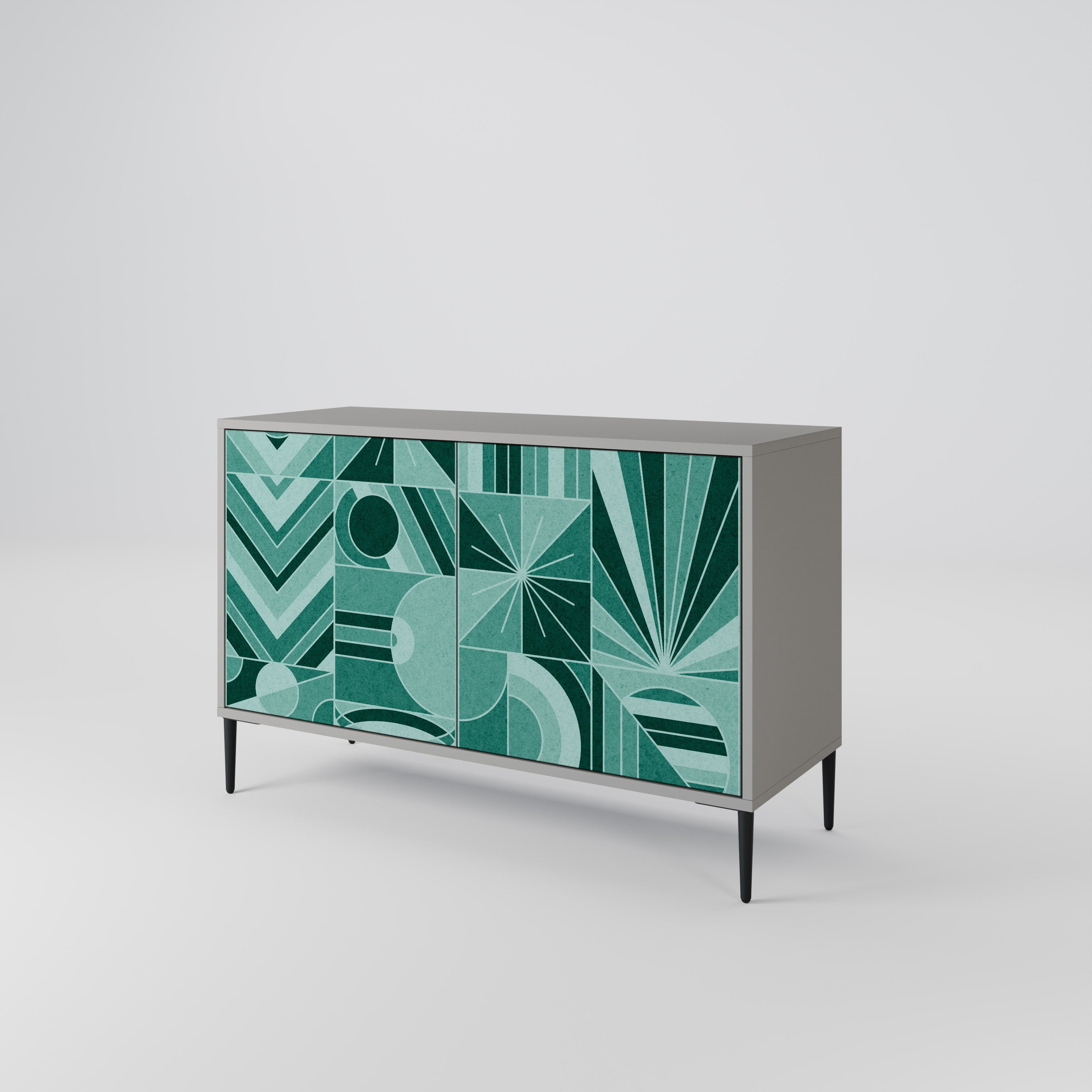 HARMONIC GRID Sideboard mit 2 Türen in Grau