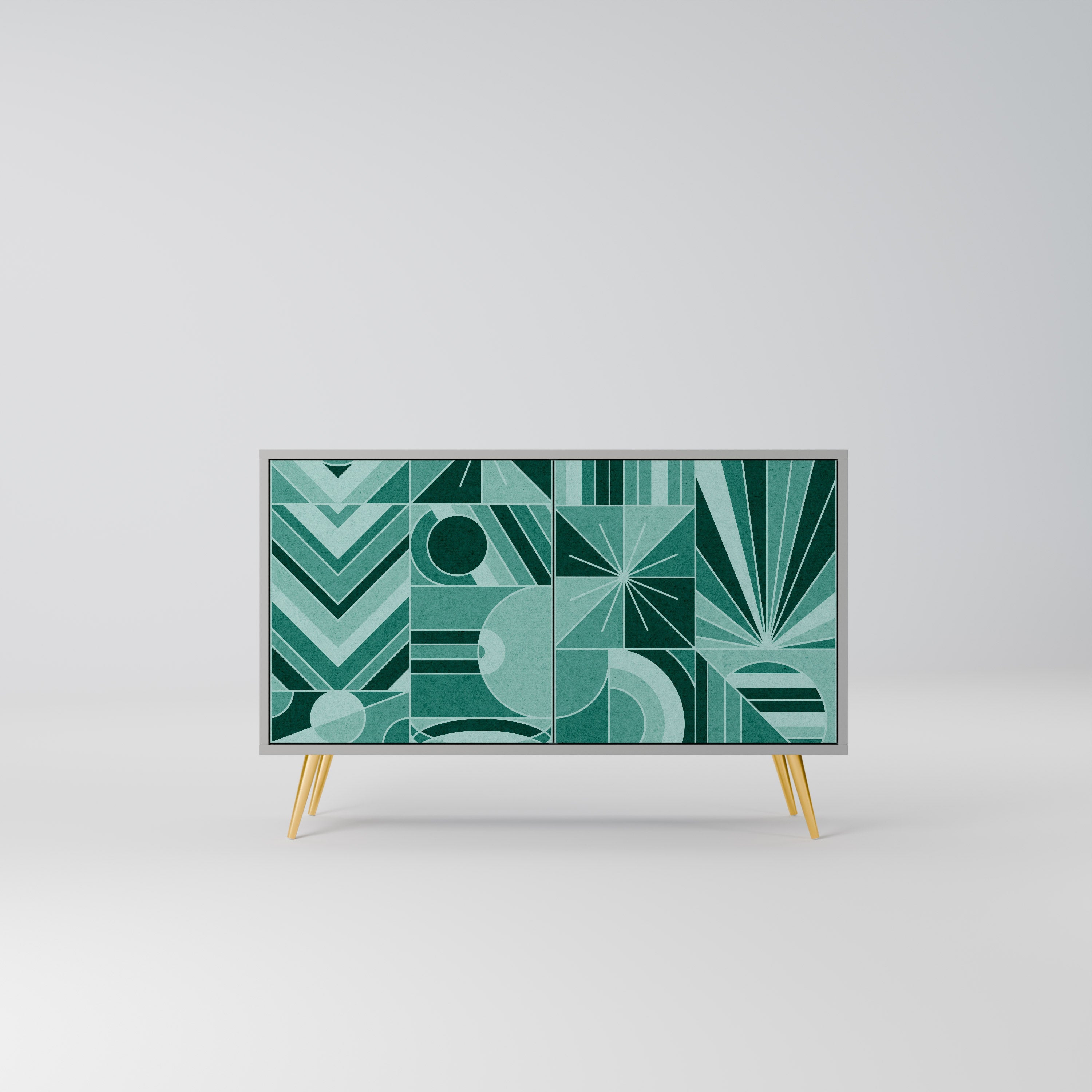 HARMONIC GRID Sideboard mit 2 Türen in Grau