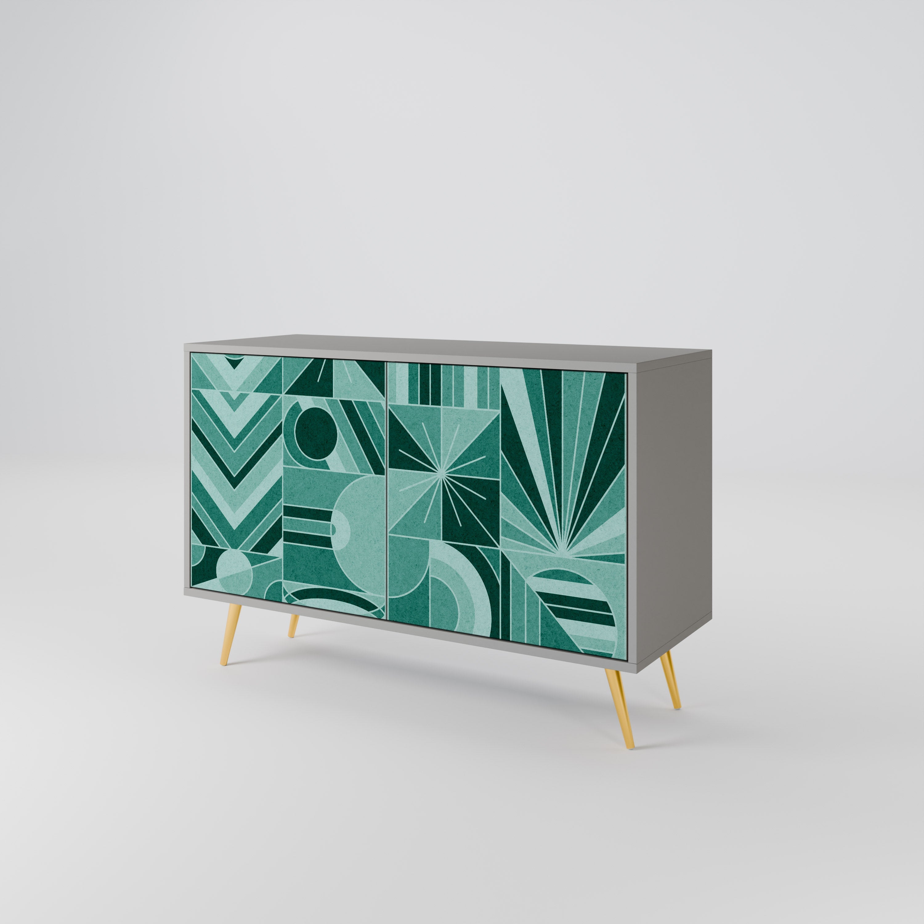 HARMONIC GRID Sideboard mit 2 Türen in Grau