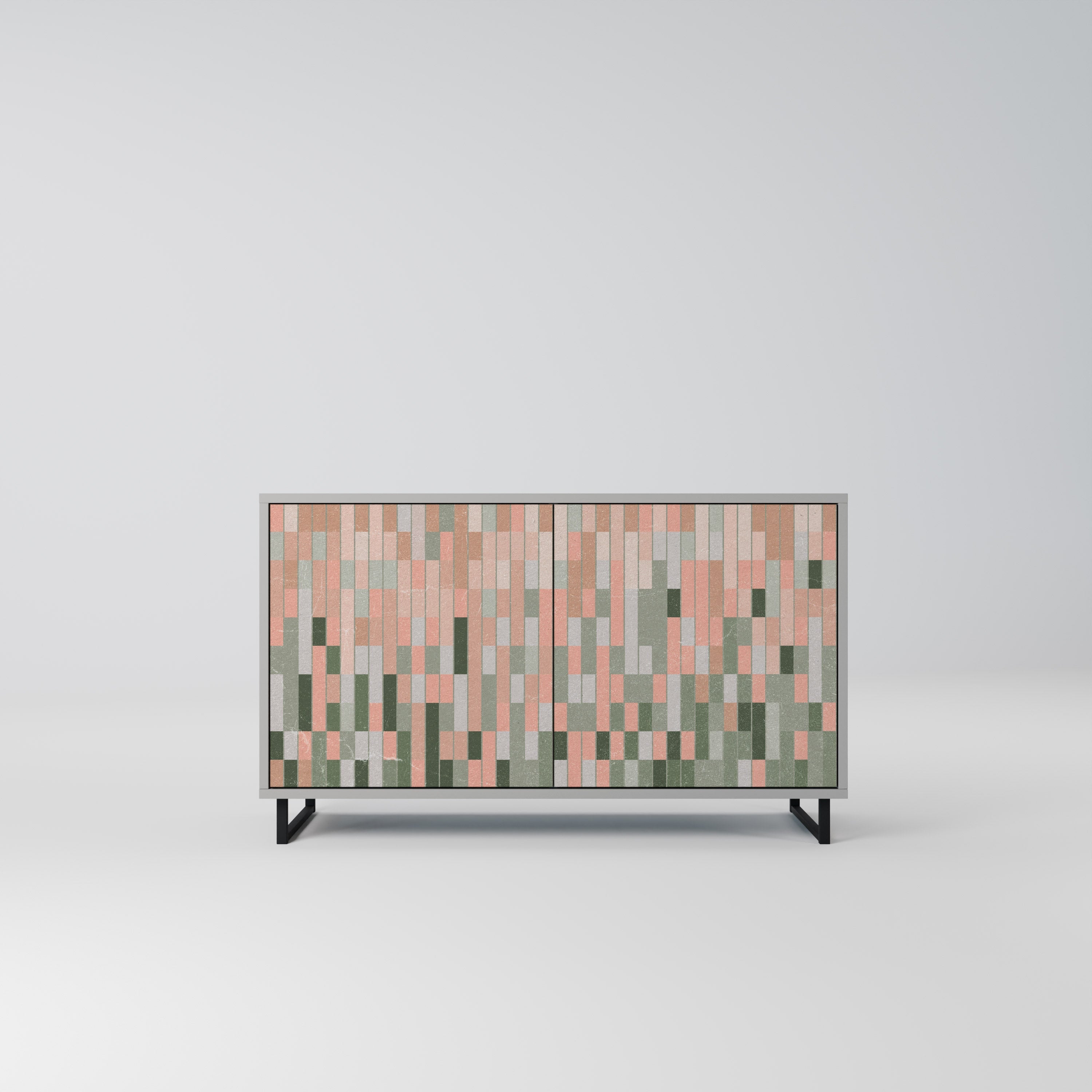 BUILDING THE FUTURE Sideboard mit 2 Türen in Grau