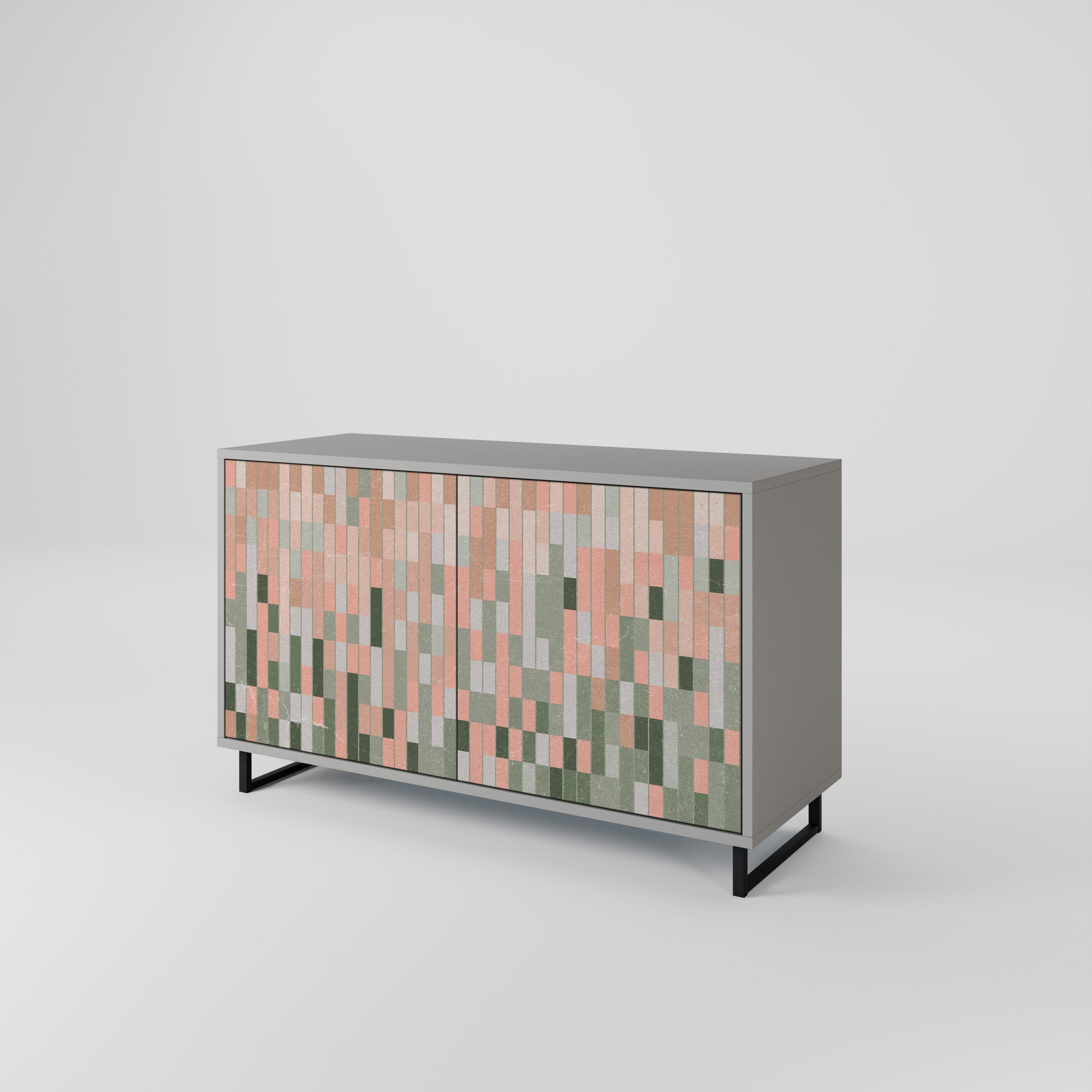 BUILDING THE FUTURE Sideboard mit 2 Türen in Grau