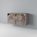 GILDED SWIRLS Sideboard mit 2 Türen in Grau