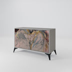 GILDED SWIRLS Sideboard mit 2 Türen in Grau