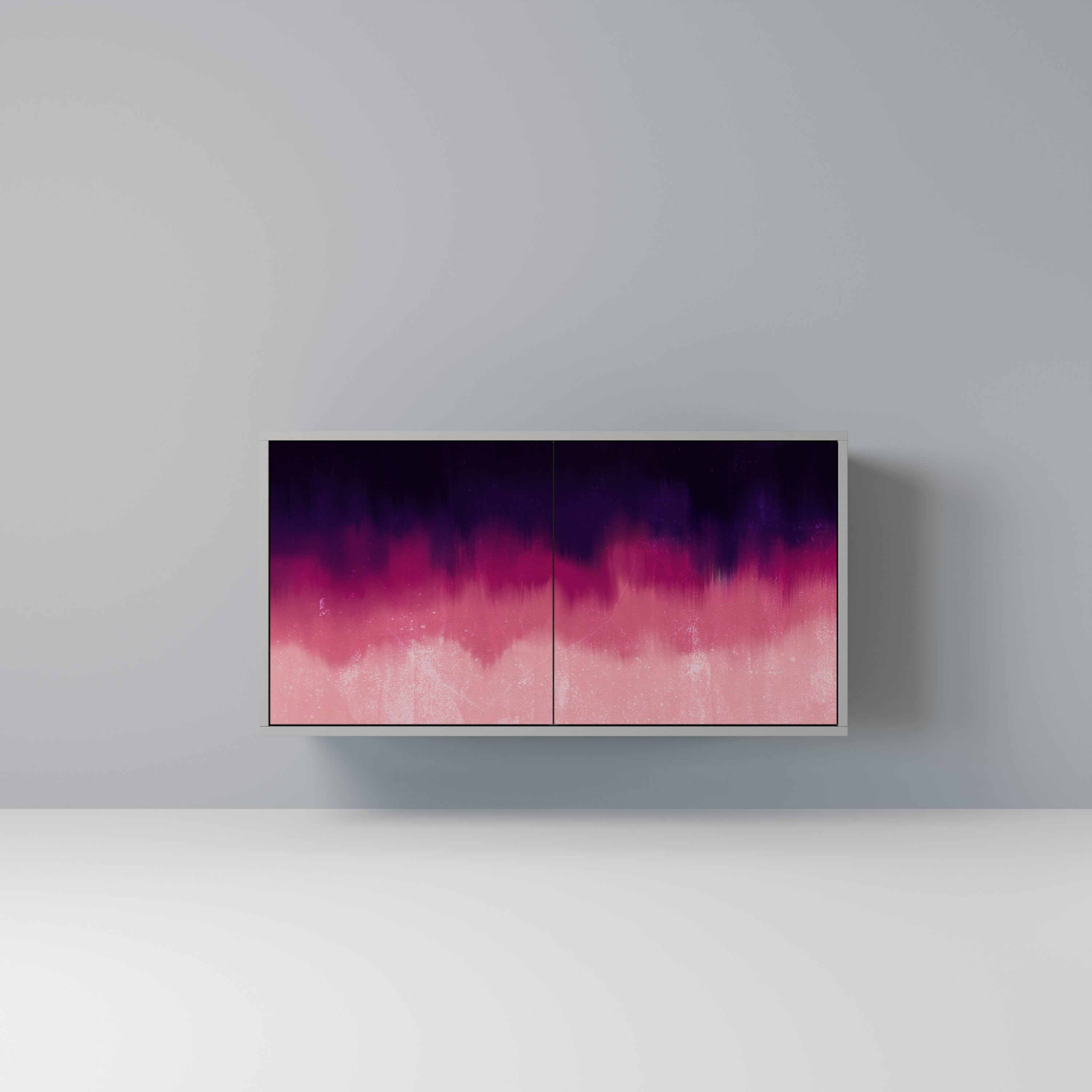 AURORA BOREALIS Sideboard mit 2 Türen in Grau