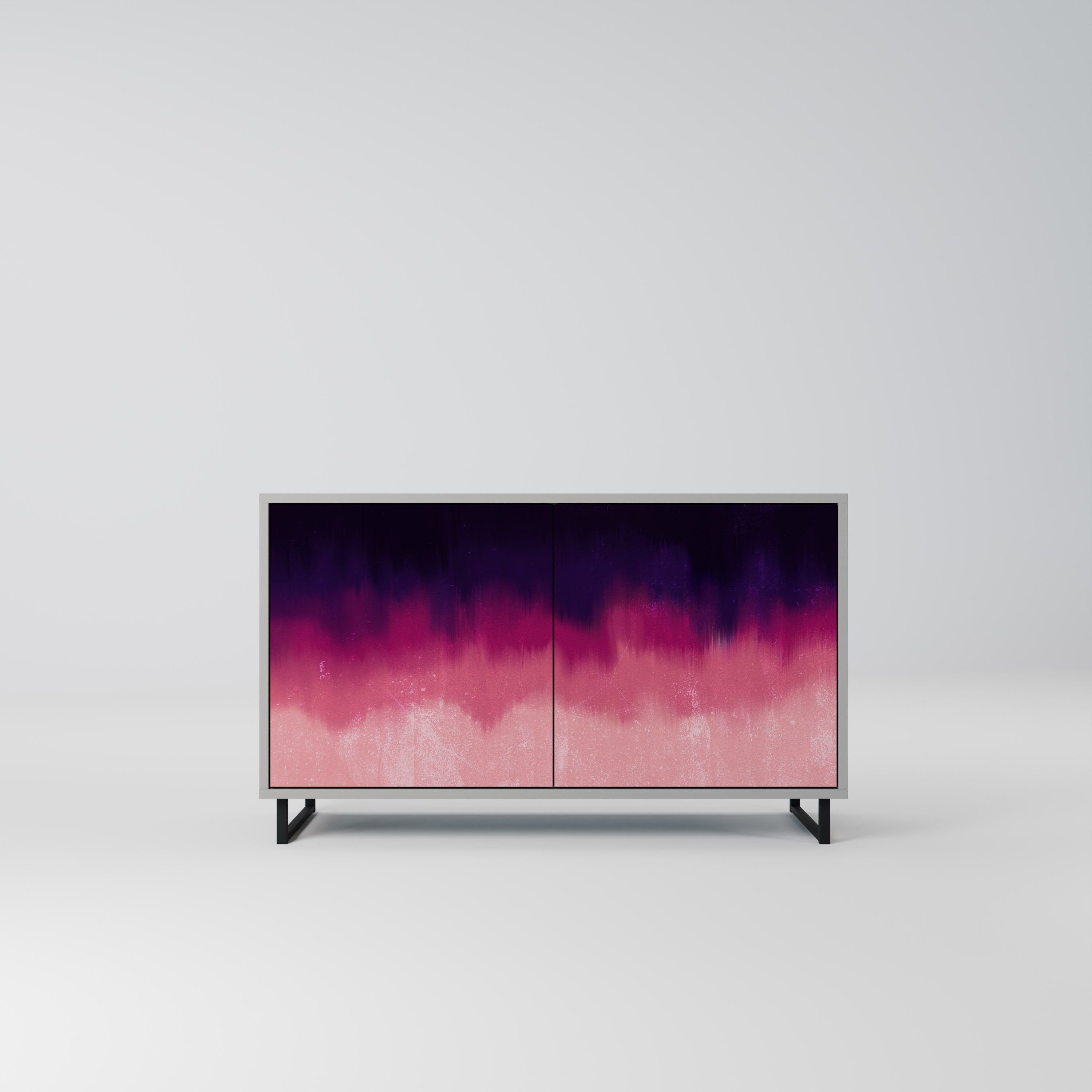 AURORA BOREALIS Sideboard mit 2 Türen in Grau