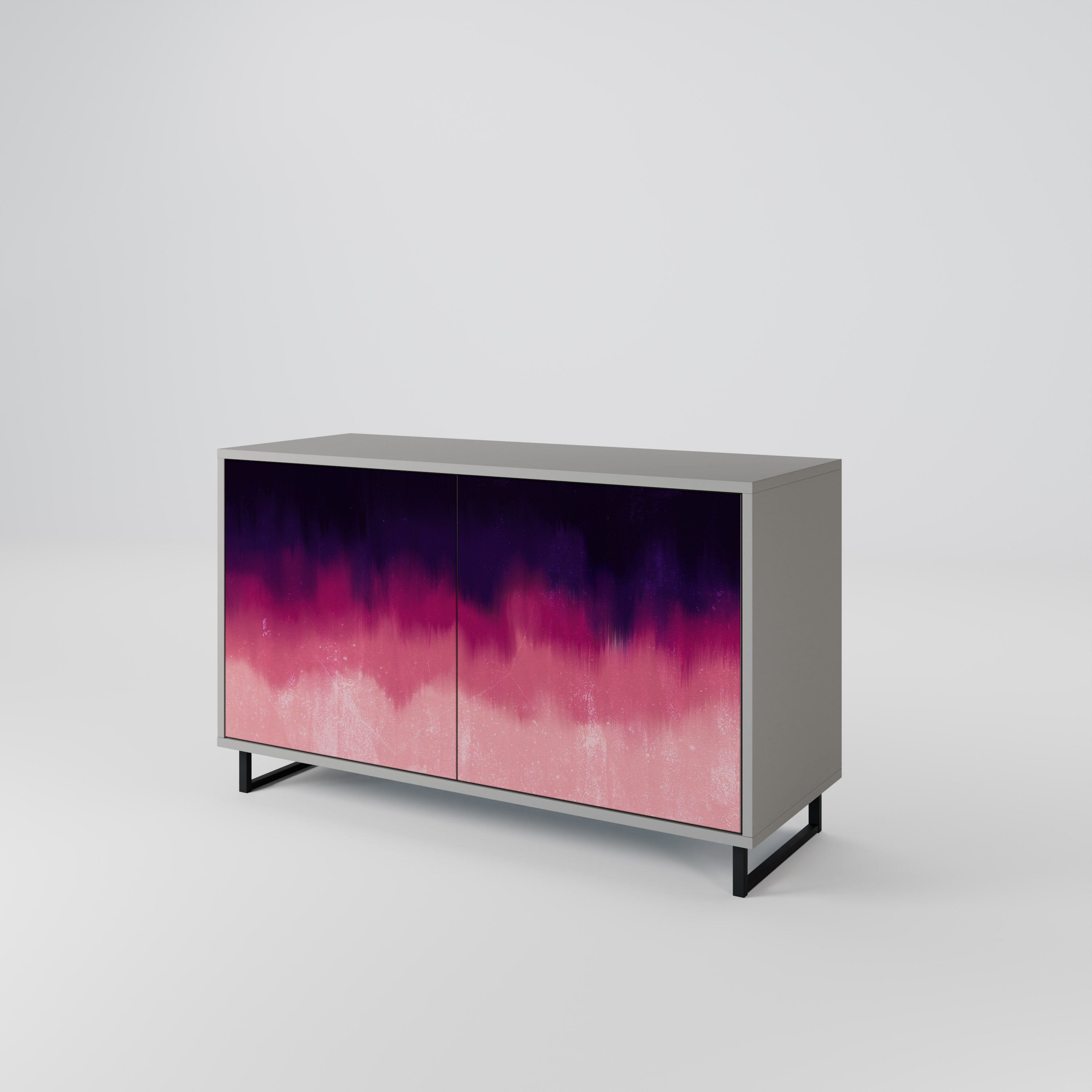 AURORA BOREALIS Sideboard mit 2 Türen in Grau