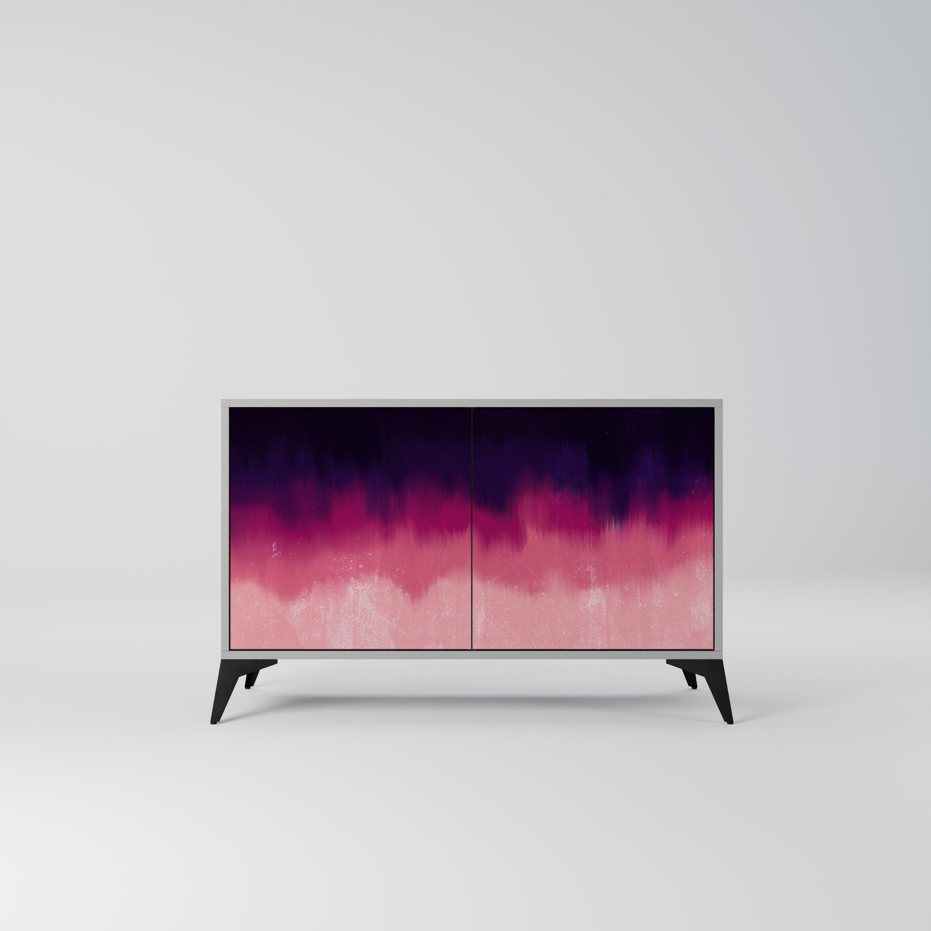 AURORA BOREALIS Sideboard mit 2 Türen in Grau