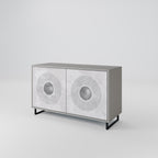 SOLID CIRCLES Sideboard mit 2 Türen in Grau