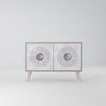 SOLID CIRCLES Sideboard mit 2 Türen in Grau
