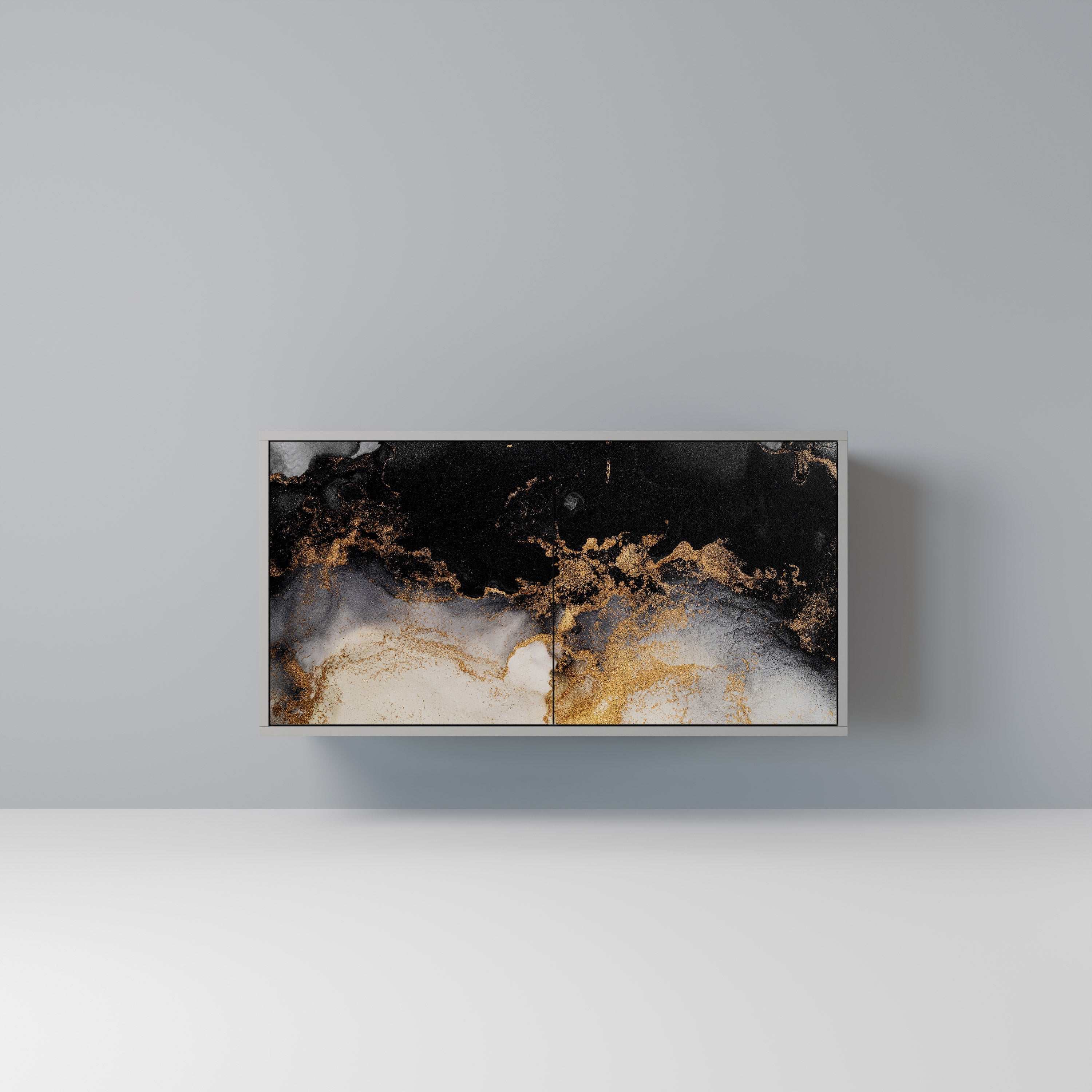 MARBLE OF TOMMORROW Sideboard mit 2 Türen in Grau