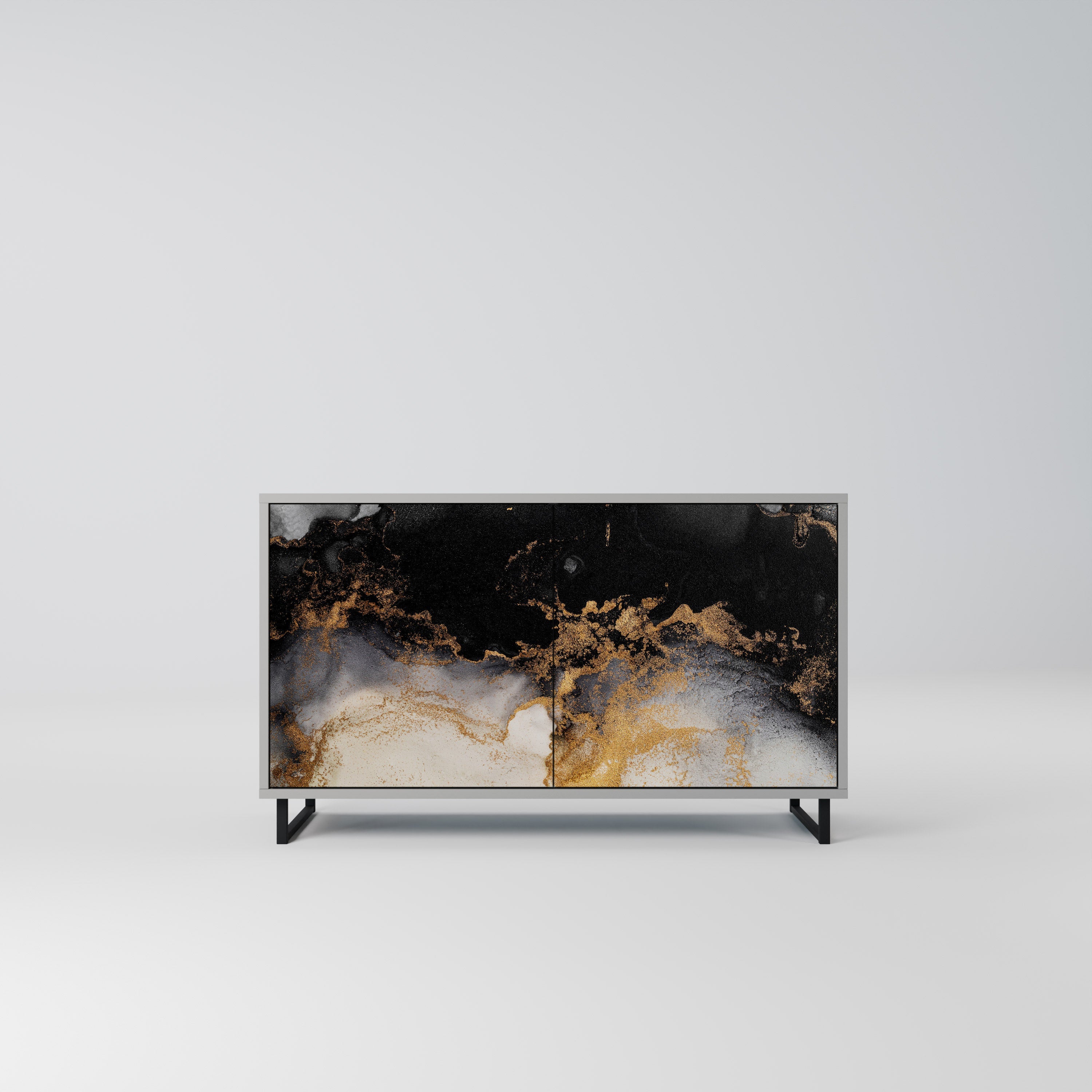 MARBLE OF TOMMORROW Sideboard mit 2 Türen in Grau