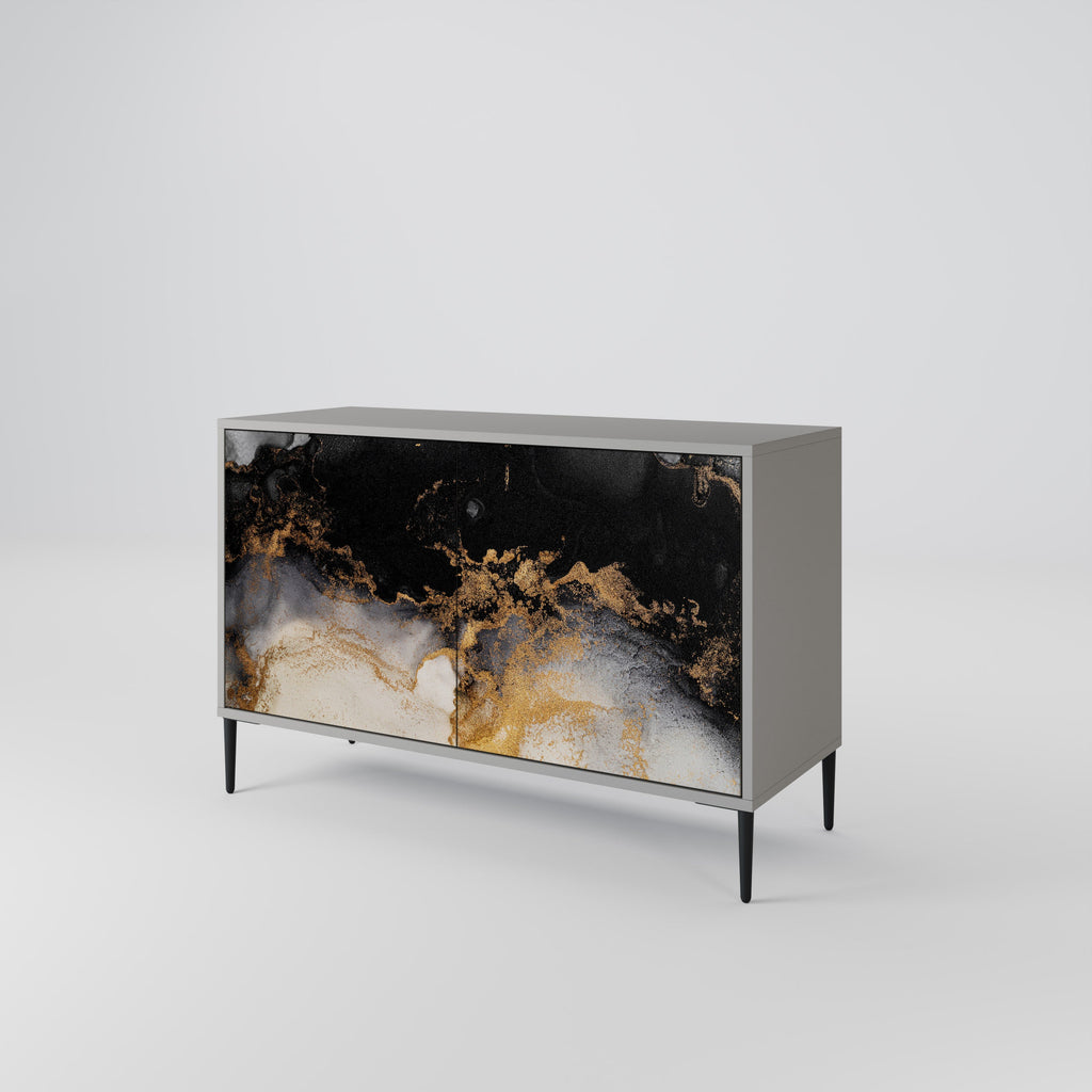 MARBLE OF TOMMORROW Sideboard mit 2 Türen in Grau