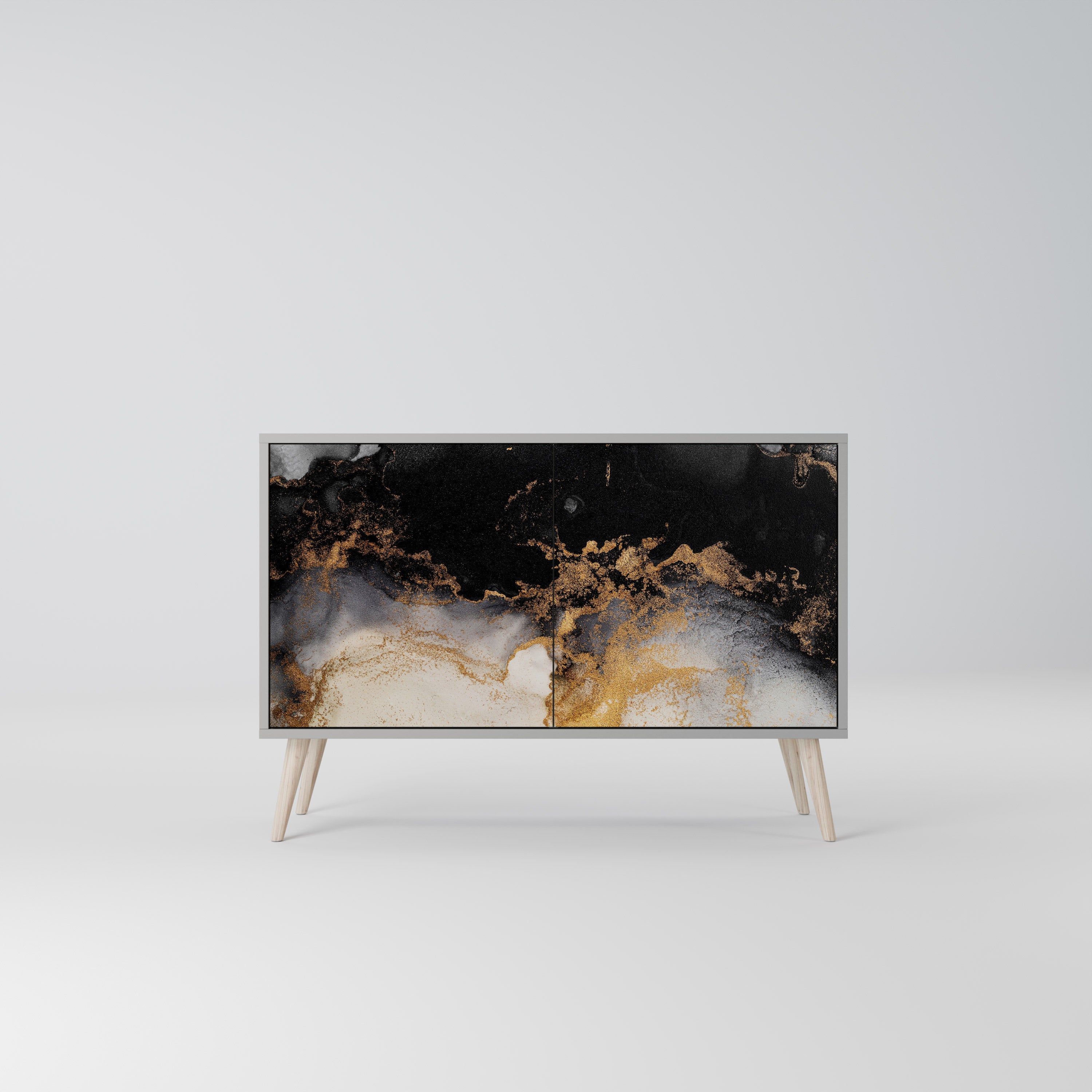 MARBLE OF TOMMORROW Sideboard mit 2 Türen in Grau