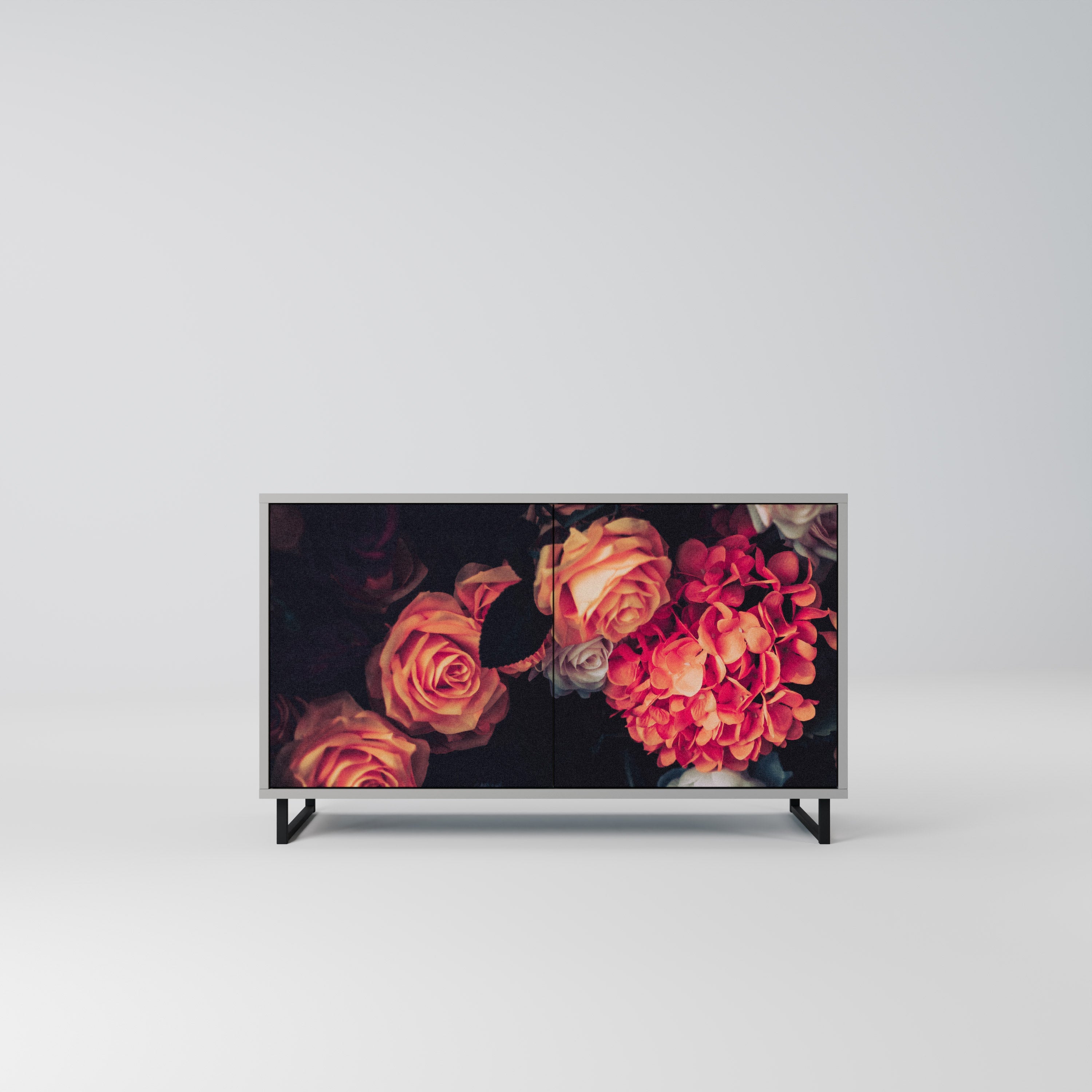 NEVERENDING BLOOM Sideboard mit 2 Türen in Grau