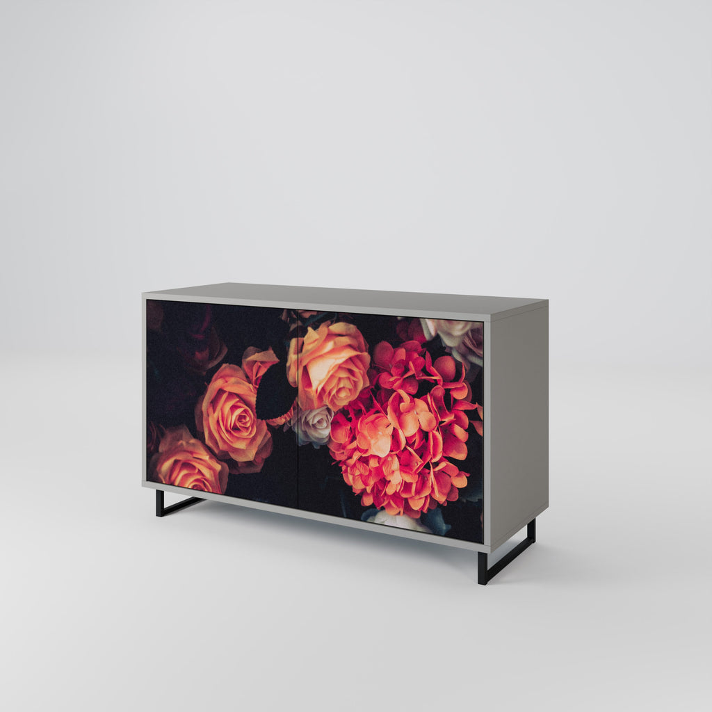 NEVERENDING BLOOM Sideboard mit 2 Türen in Grau