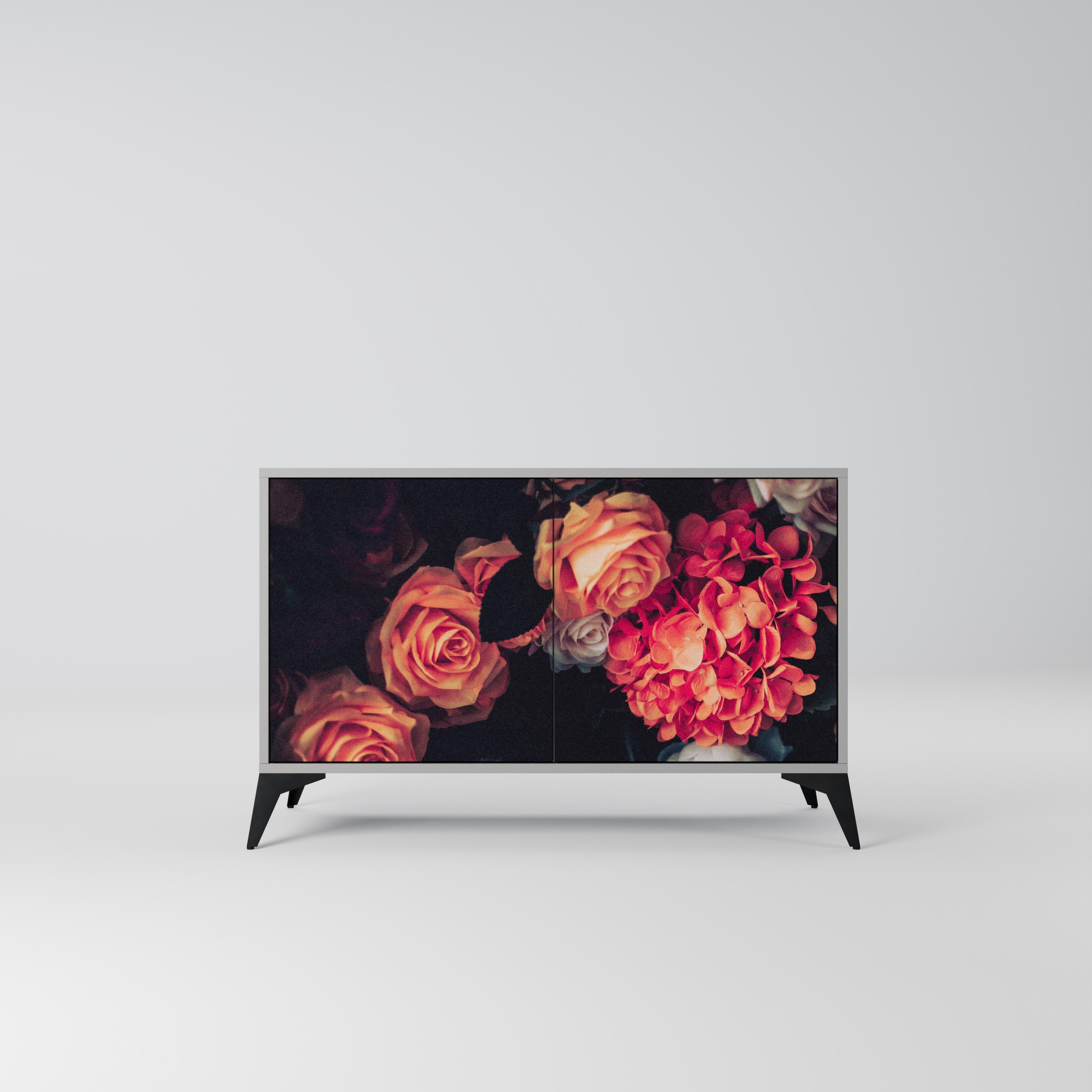 NEVERENDING BLOOM Sideboard mit 2 Türen in Grau