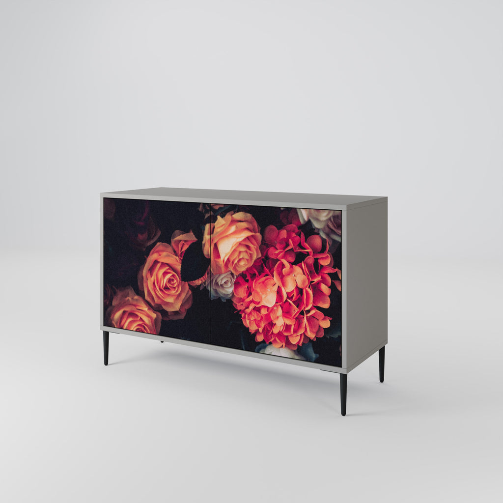 NEVERENDING BLOOM Sideboard mit 2 Türen in Grau