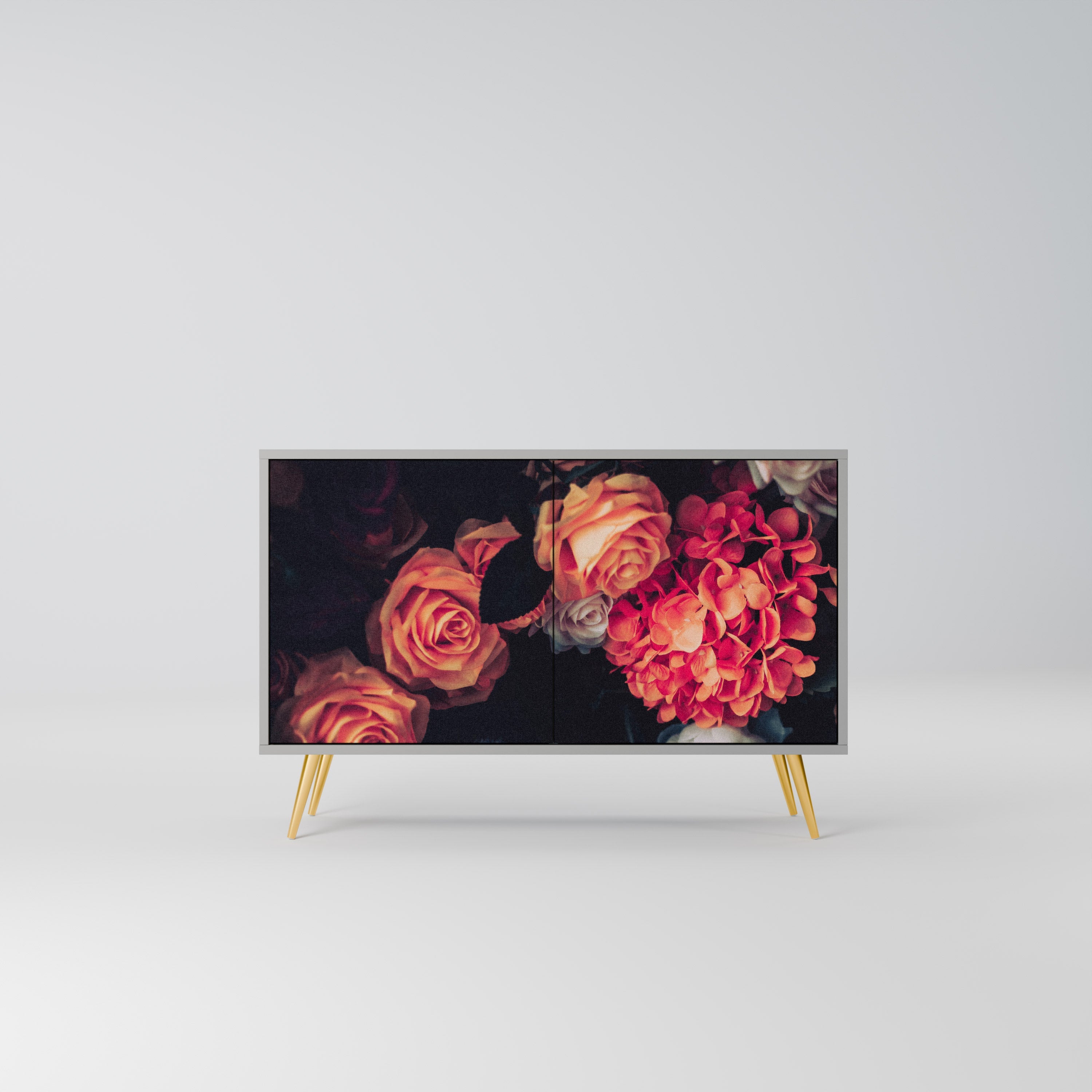 NEVERENDING BLOOM Sideboard mit 2 Türen in Grau