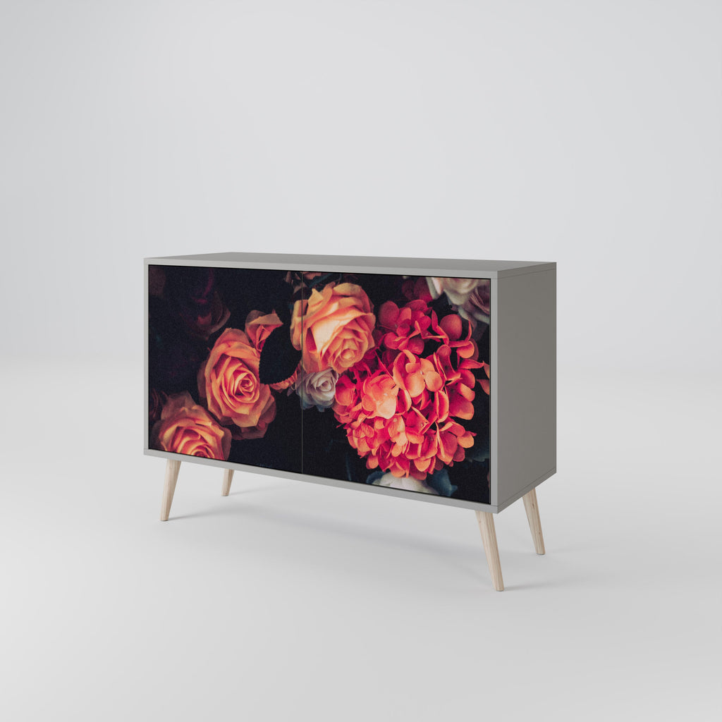 NEVERENDING BLOOM Sideboard mit 2 Türen in Grau