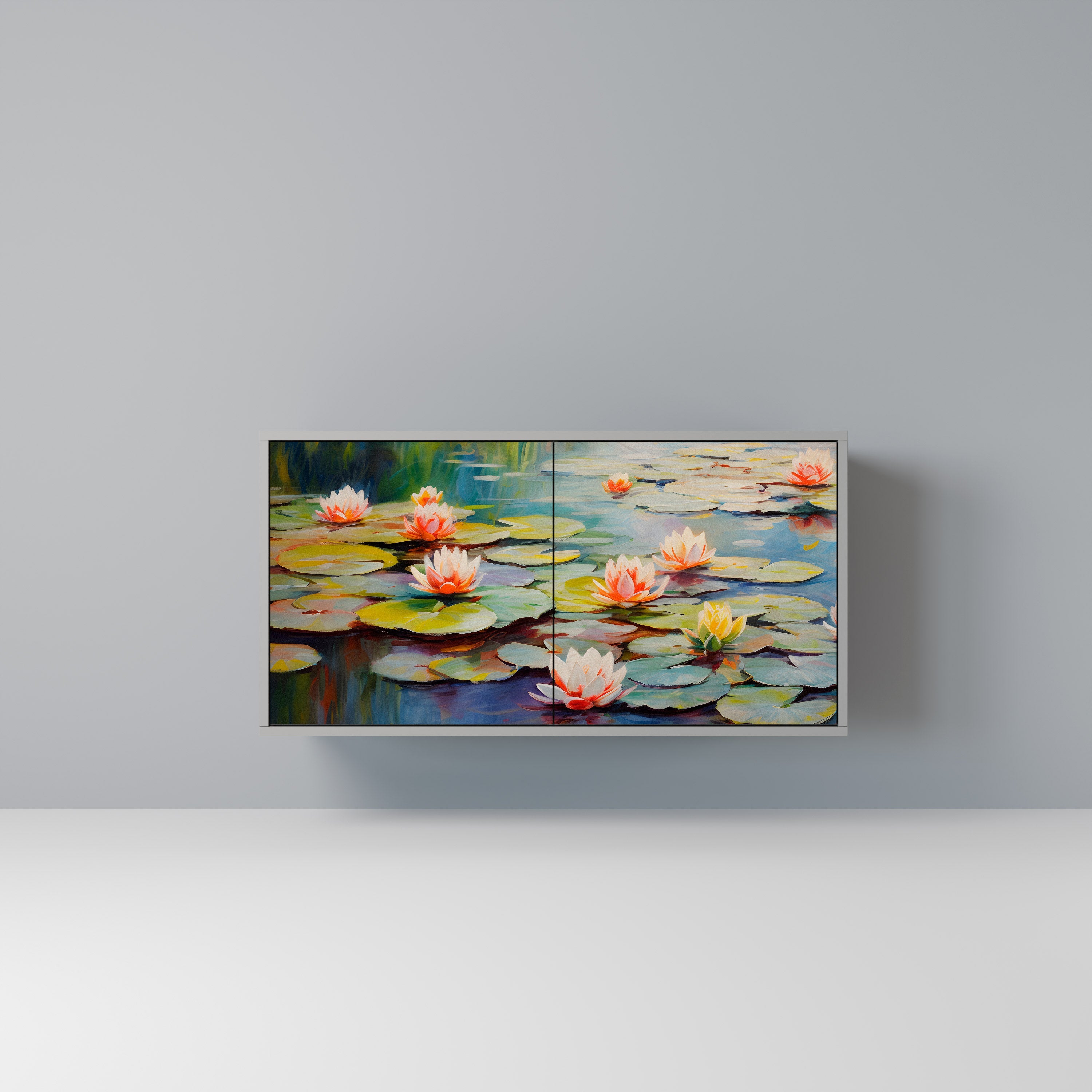 BLOOMING WATERS Sideboard mit 2 Türen in Grau