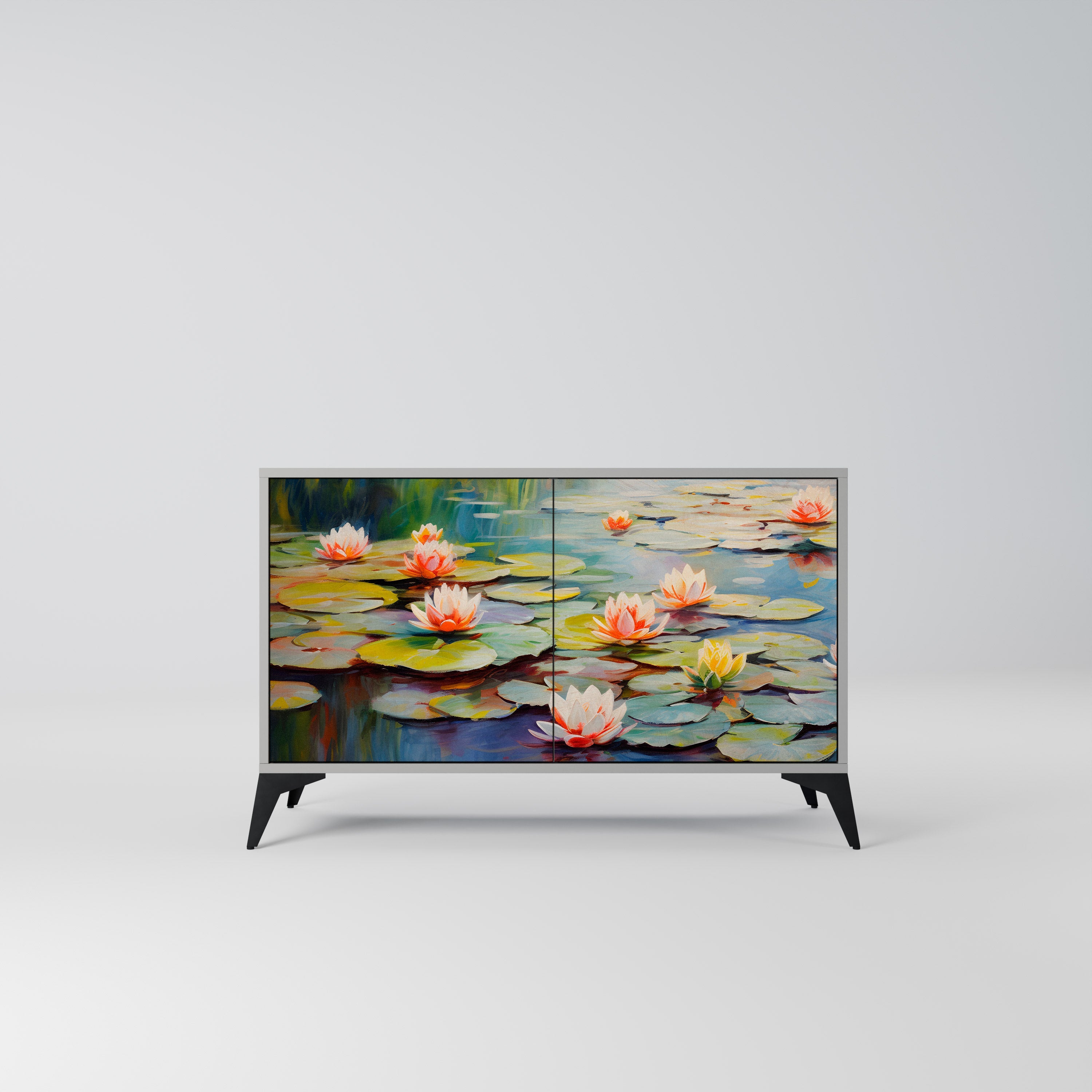 BLOOMING WATERS Sideboard mit 2 Türen in Grau