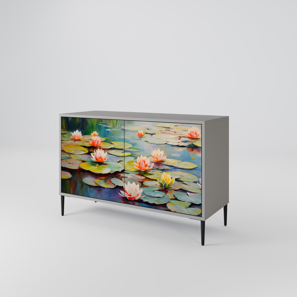 BLOOMING WATERS Sideboard mit 2 Türen in Grau