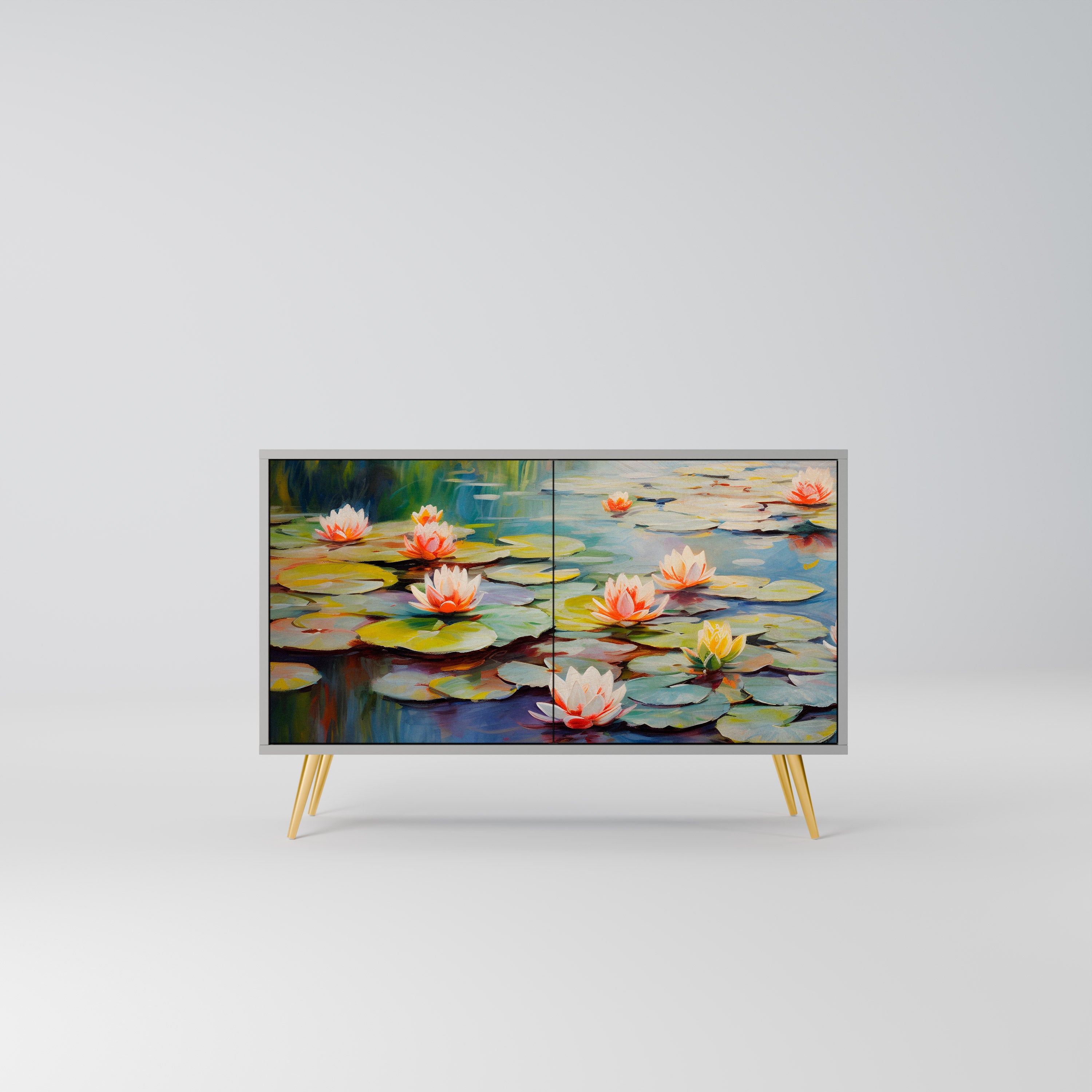 BLOOMING WATERS Sideboard mit 2 Türen in Grau