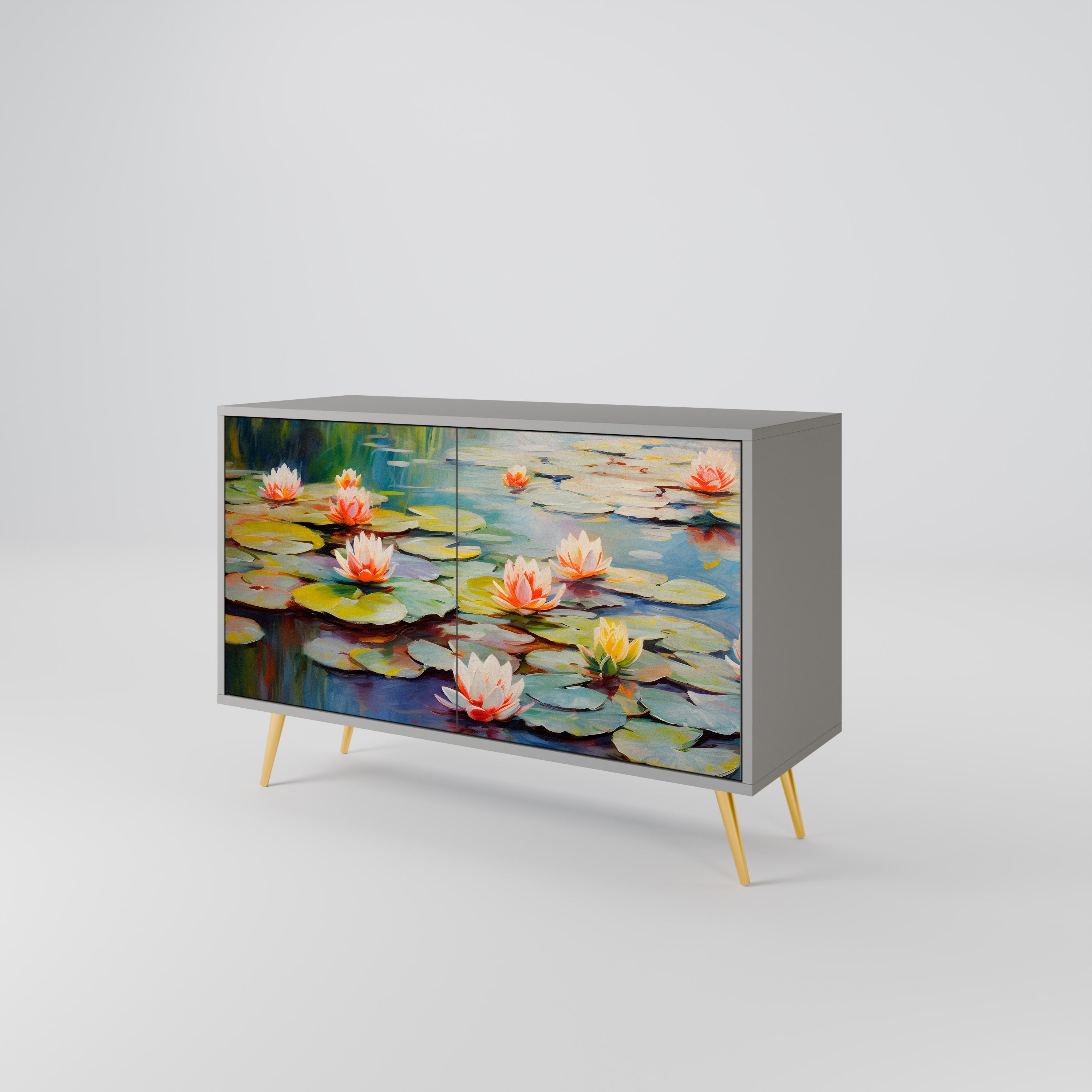 BLOOMING WATERS Sideboard mit 2 Türen in Grau