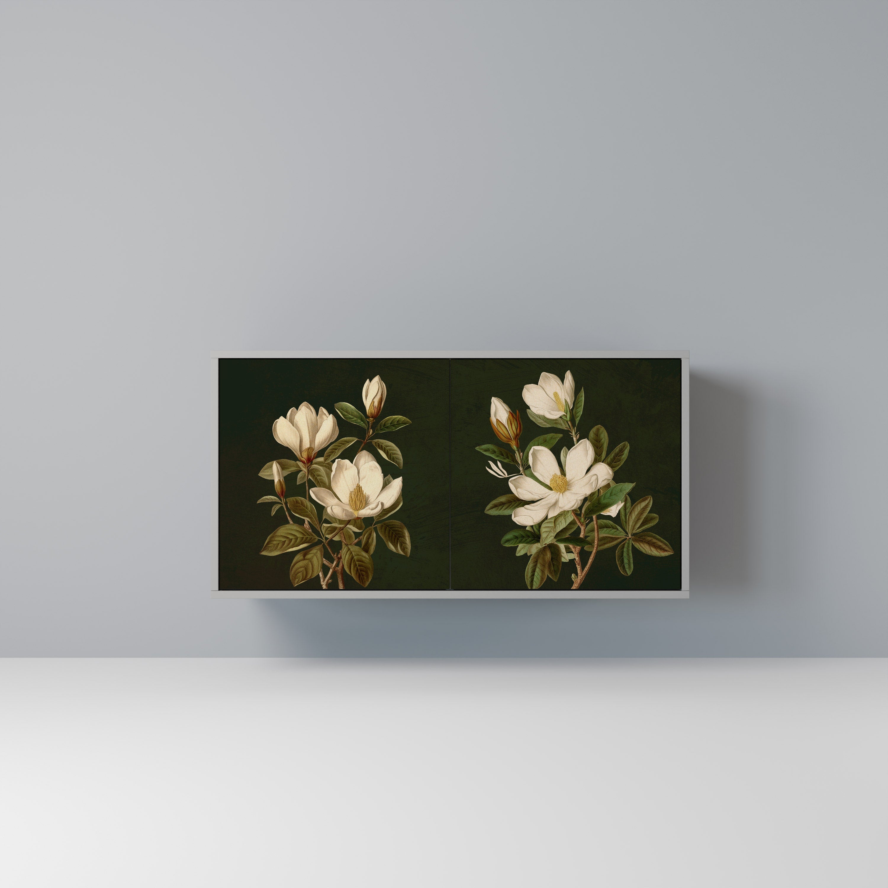 FLORAL NOIR Sideboard mit 2 Türen in Grau