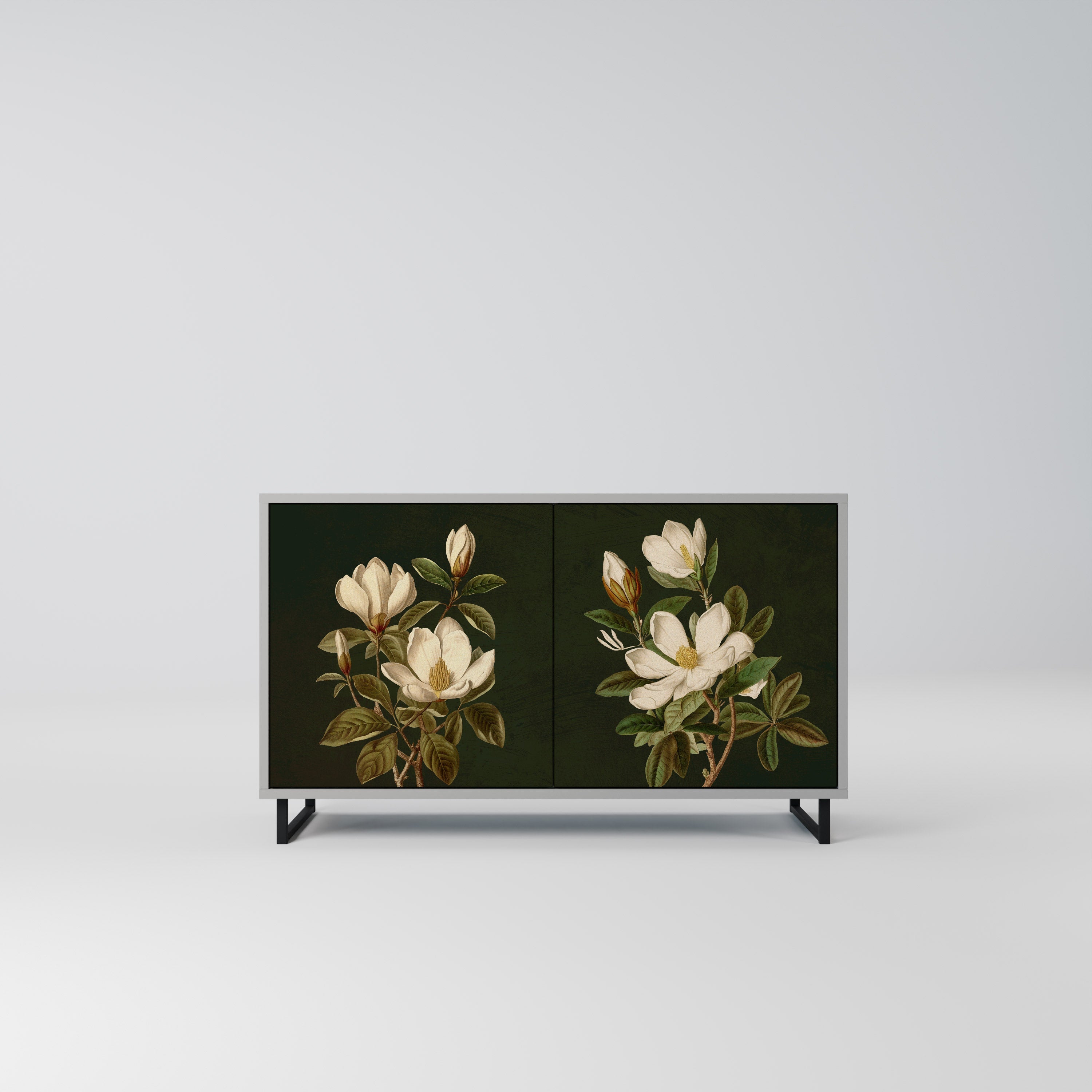 FLORAL NOIR Sideboard mit 2 Türen in Grau
