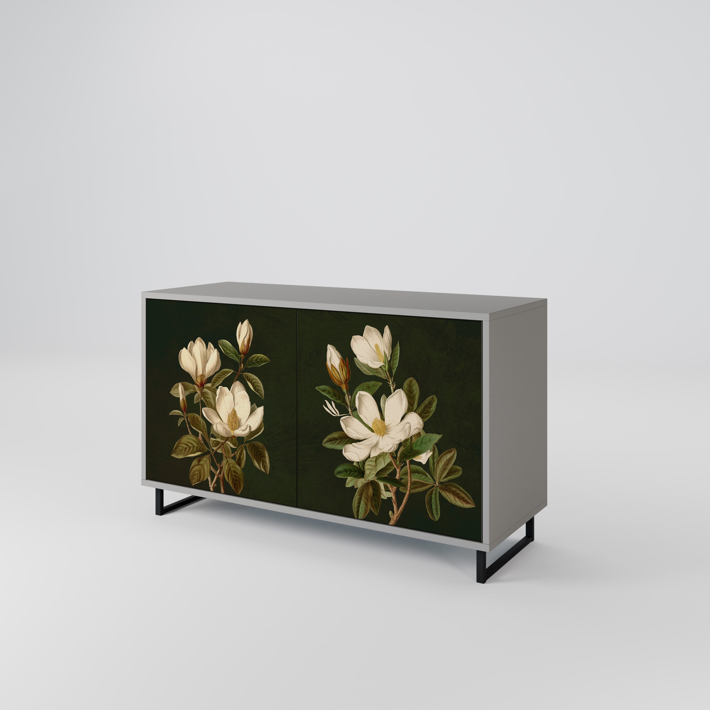 FLORAL NOIR Sideboard mit 2 Türen in Grau