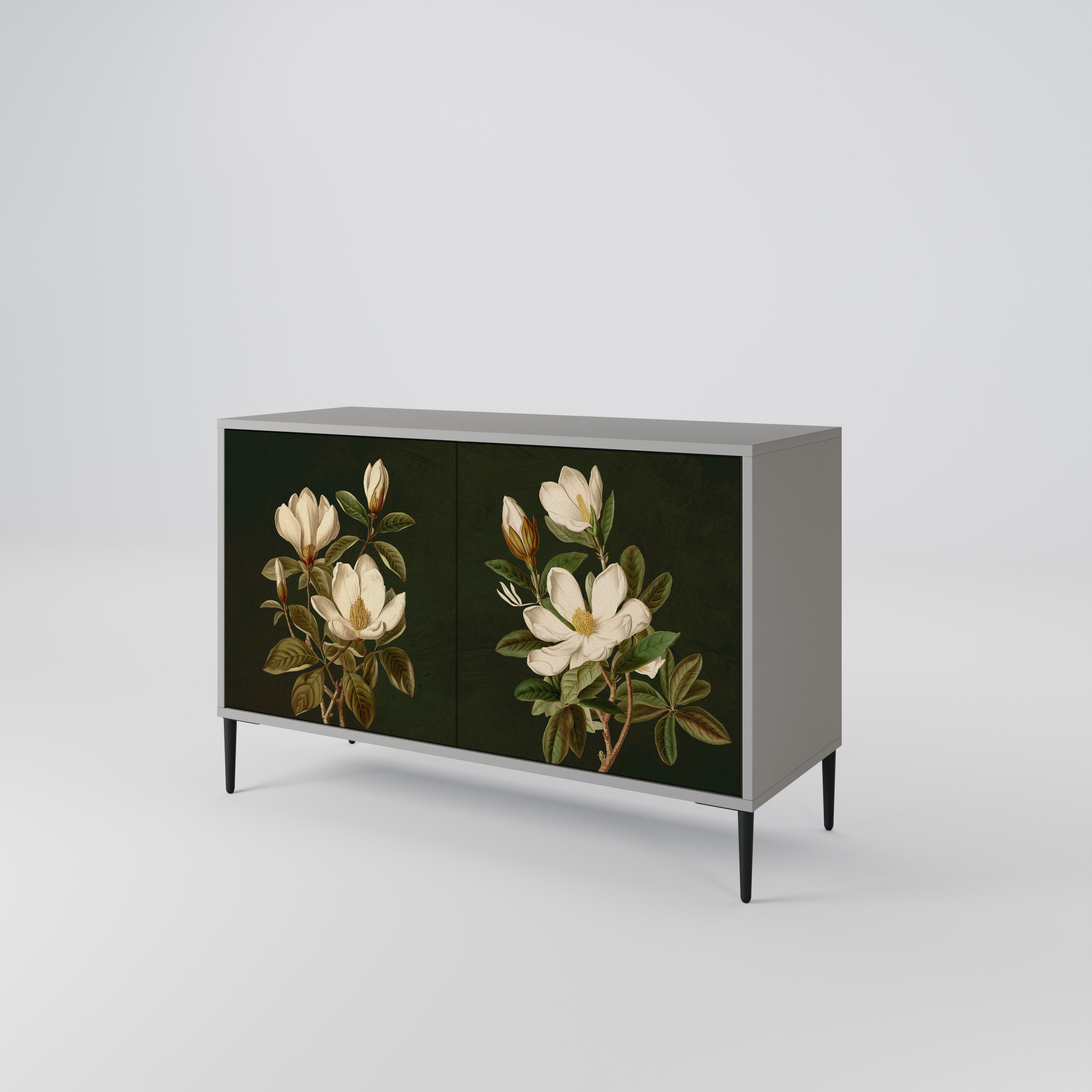 FLORAL NOIR Sideboard mit 2 Türen in Grau