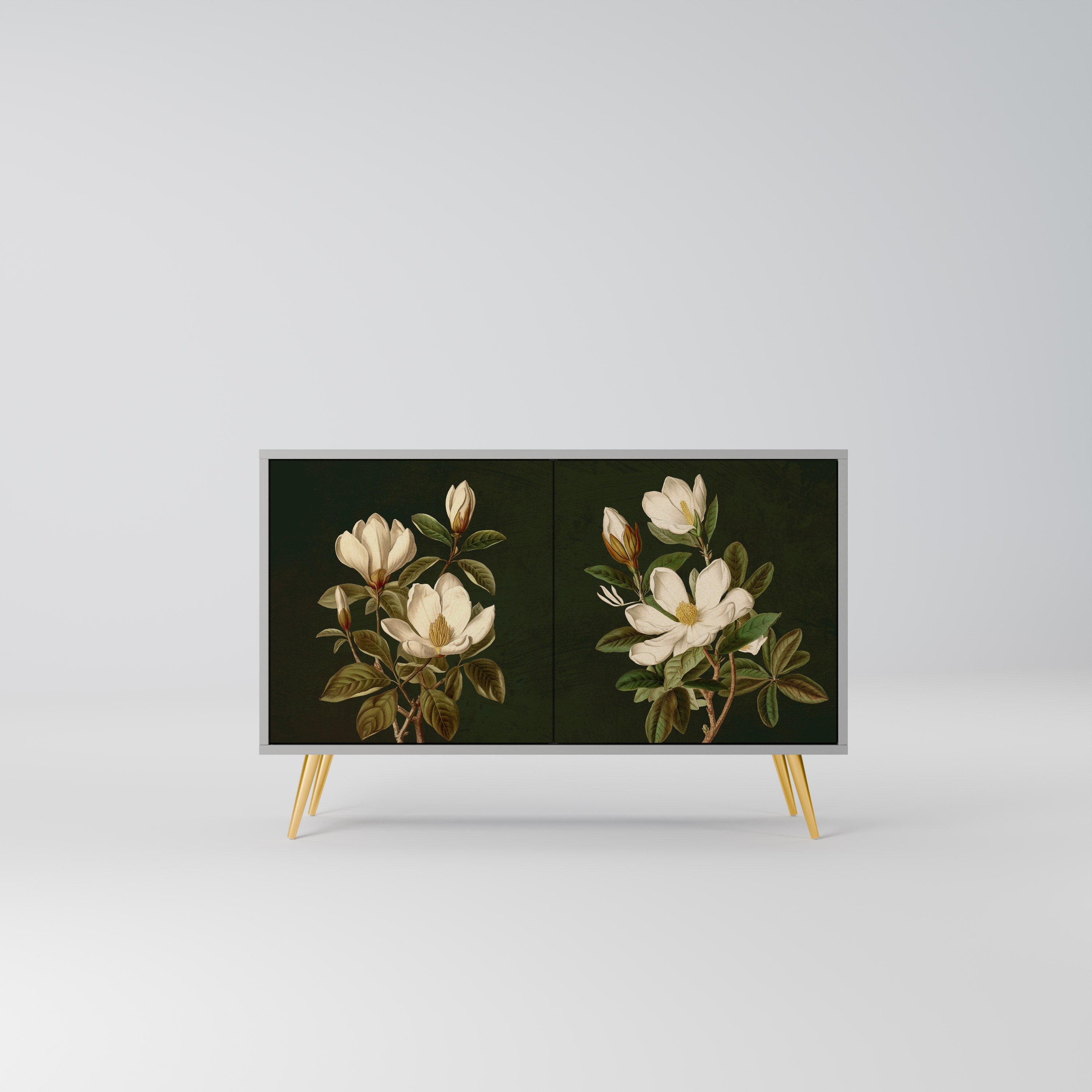FLORAL NOIR Sideboard mit 2 Türen in Grau