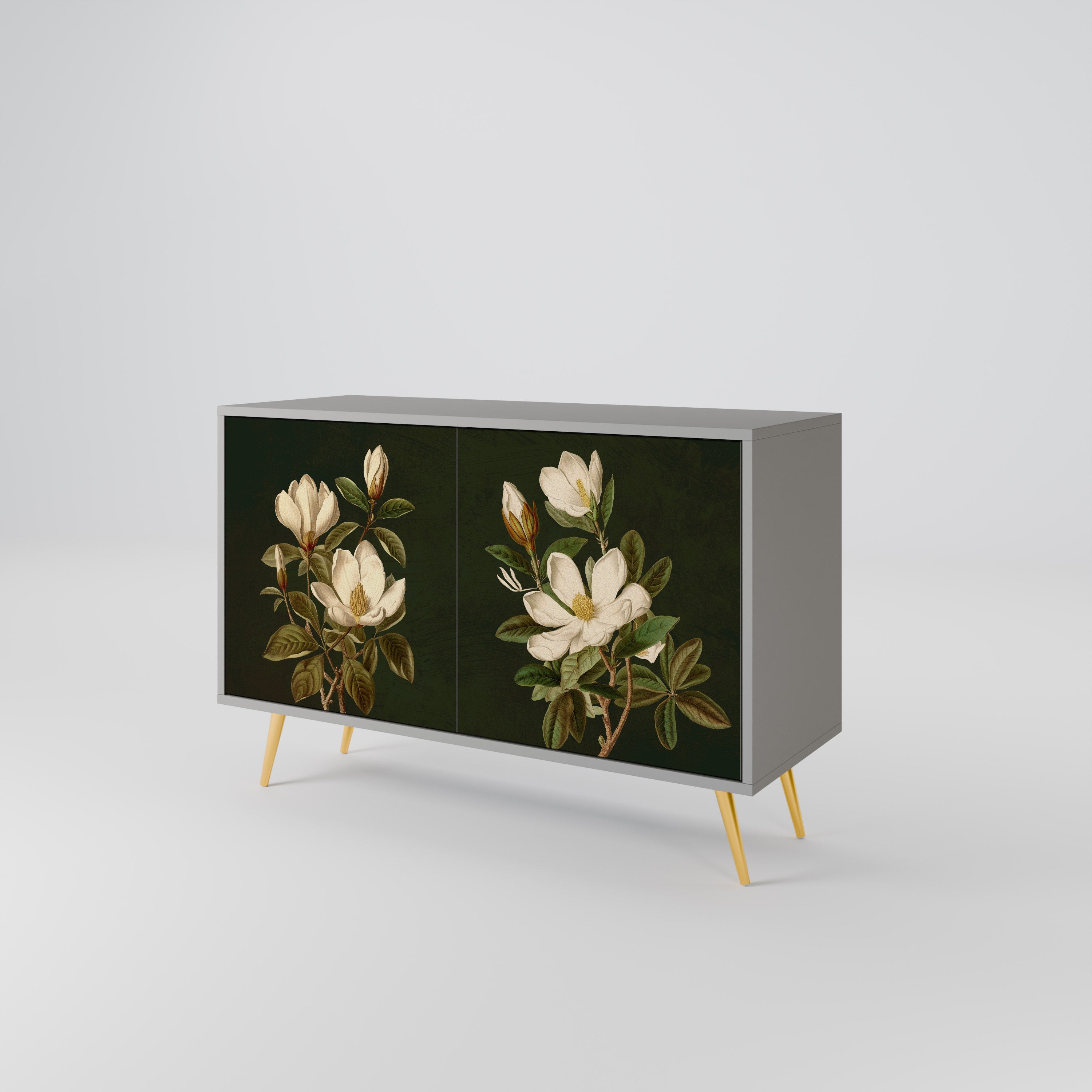 FLORAL NOIR Sideboard mit 2 Türen in Grau