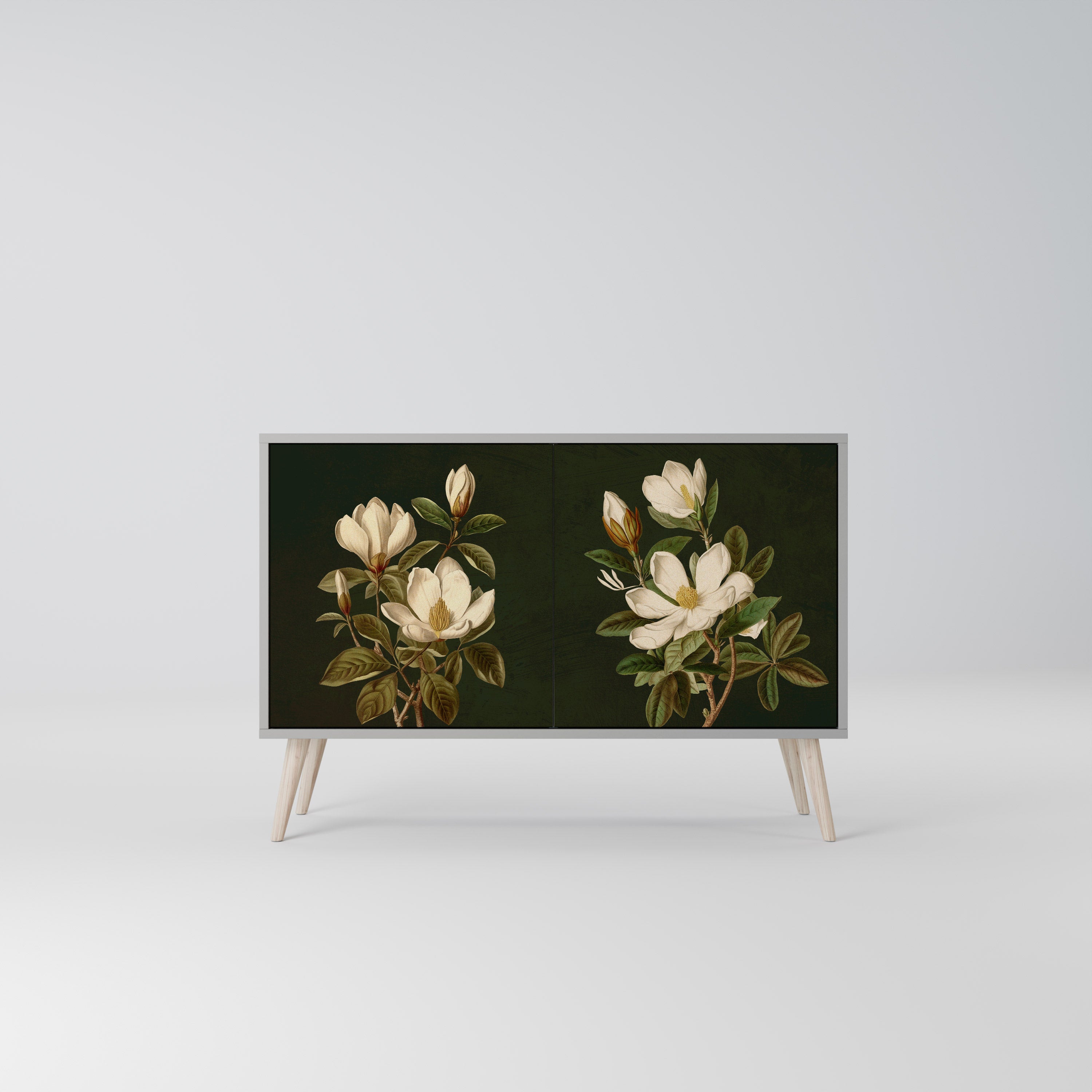 FLORAL NOIR Sideboard mit 2 Türen in Grau