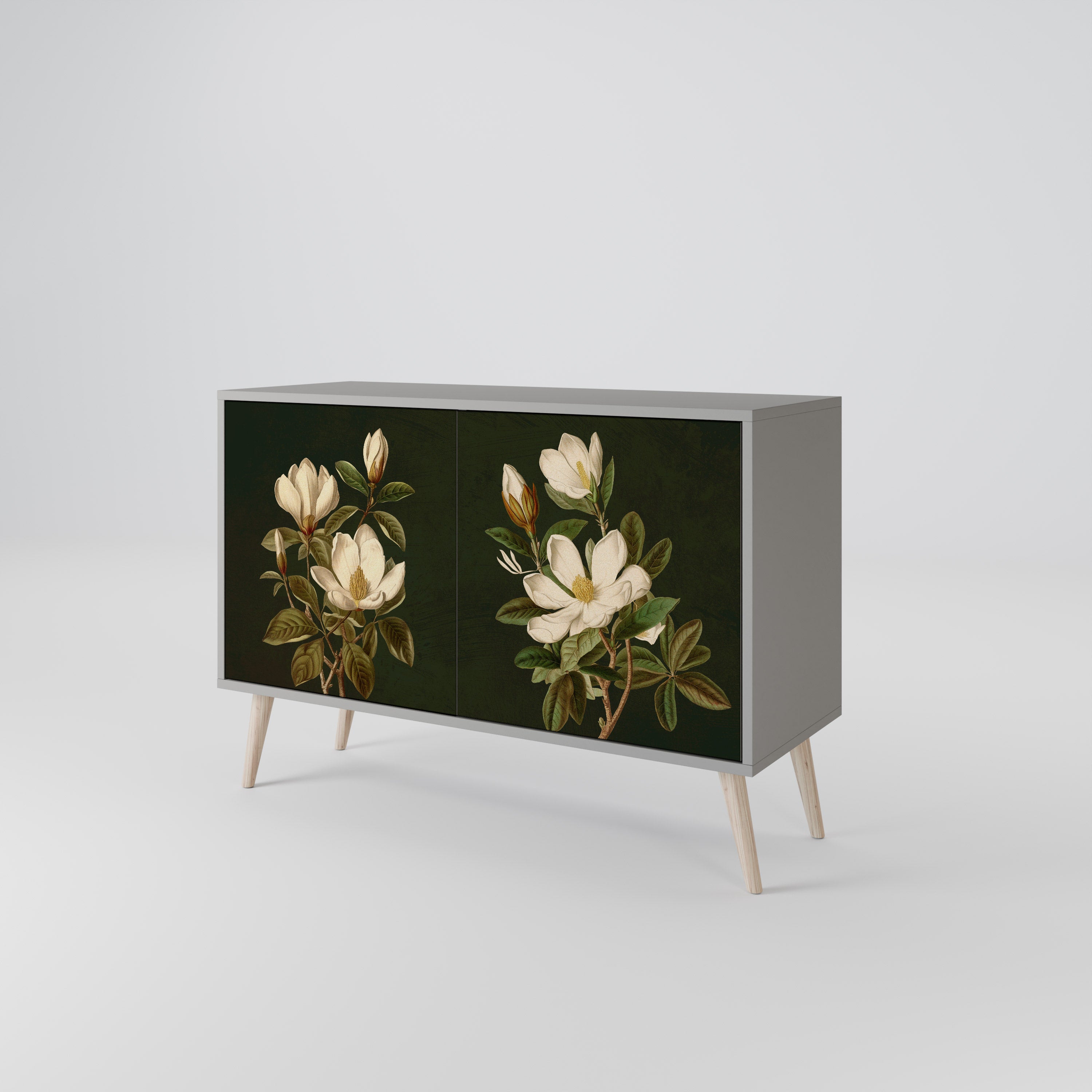 FLORAL NOIR Sideboard mit 2 Türen in Grau