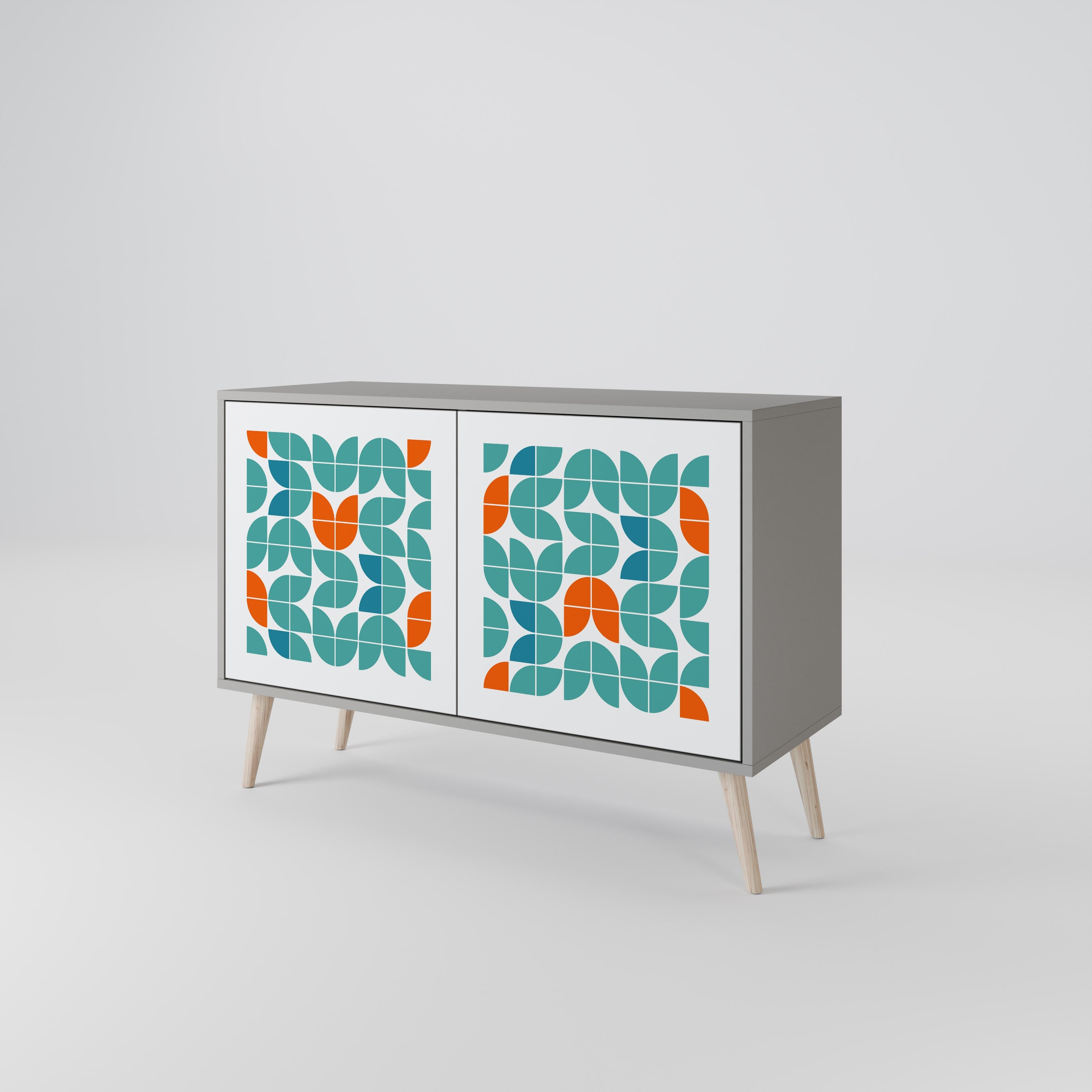 BE THE CHANGE Sideboard mit 2 Türen in Grau