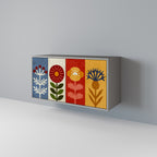 SCANDIC FLOWERET 2-Door Sideboard in Grey Finish