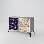 FLORAL COMBINATION Sideboard mit 2 Türen in Grau