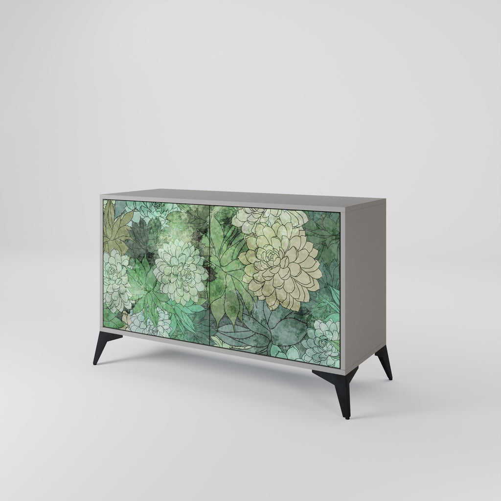SUCCULENT CLUSTER 2-Door Sideboard in Grey Finish