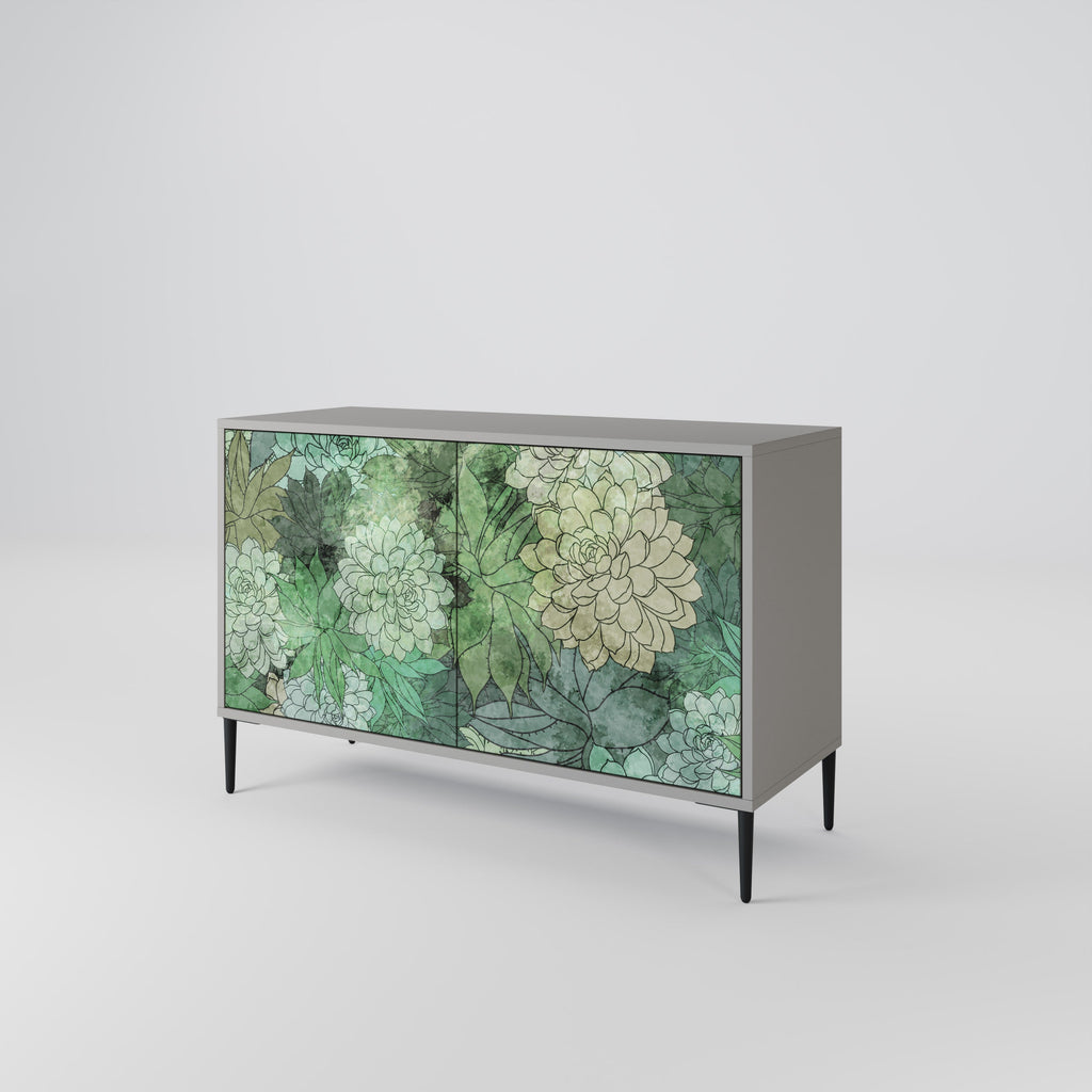 SUCCULENT CLUSTER 2-Door Sideboard in Grey Finish
